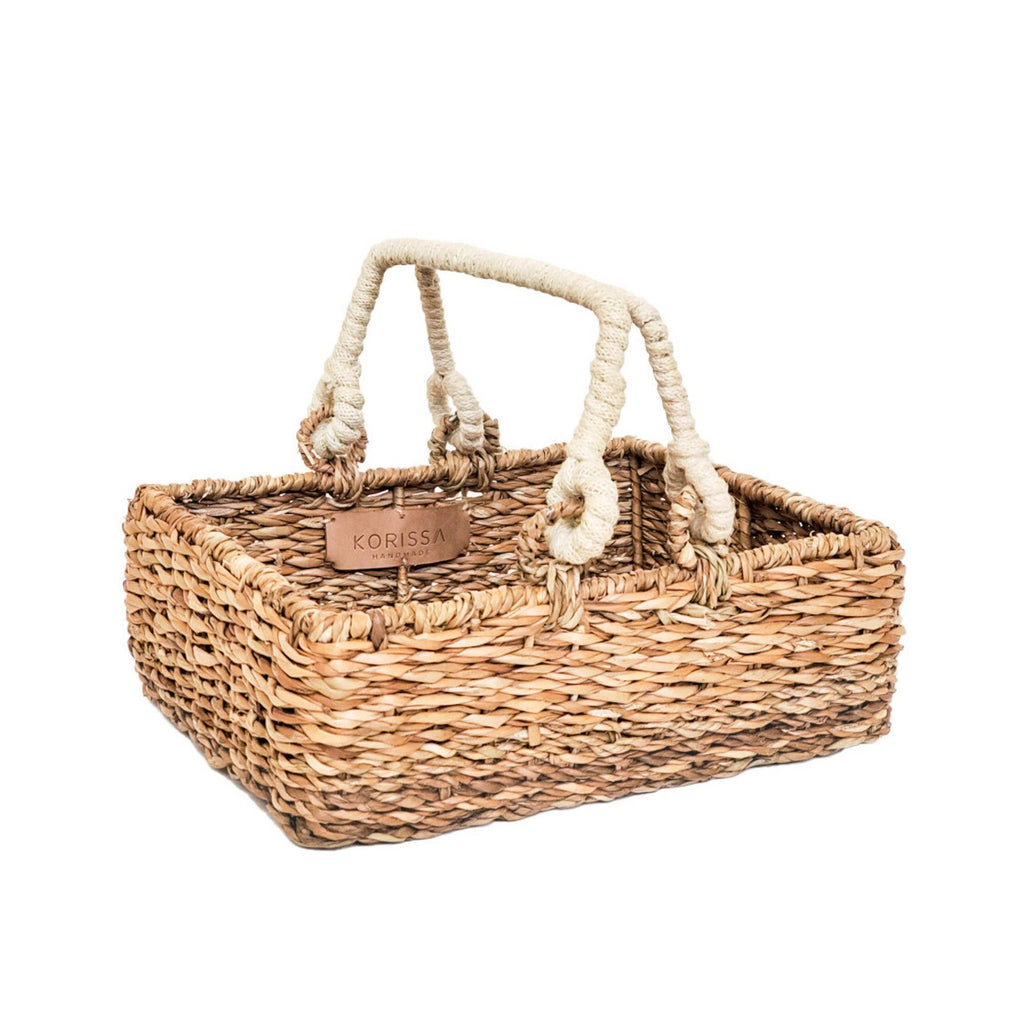 Handwoven Wicker Gift Basket • Savar Basket With Handle (S)