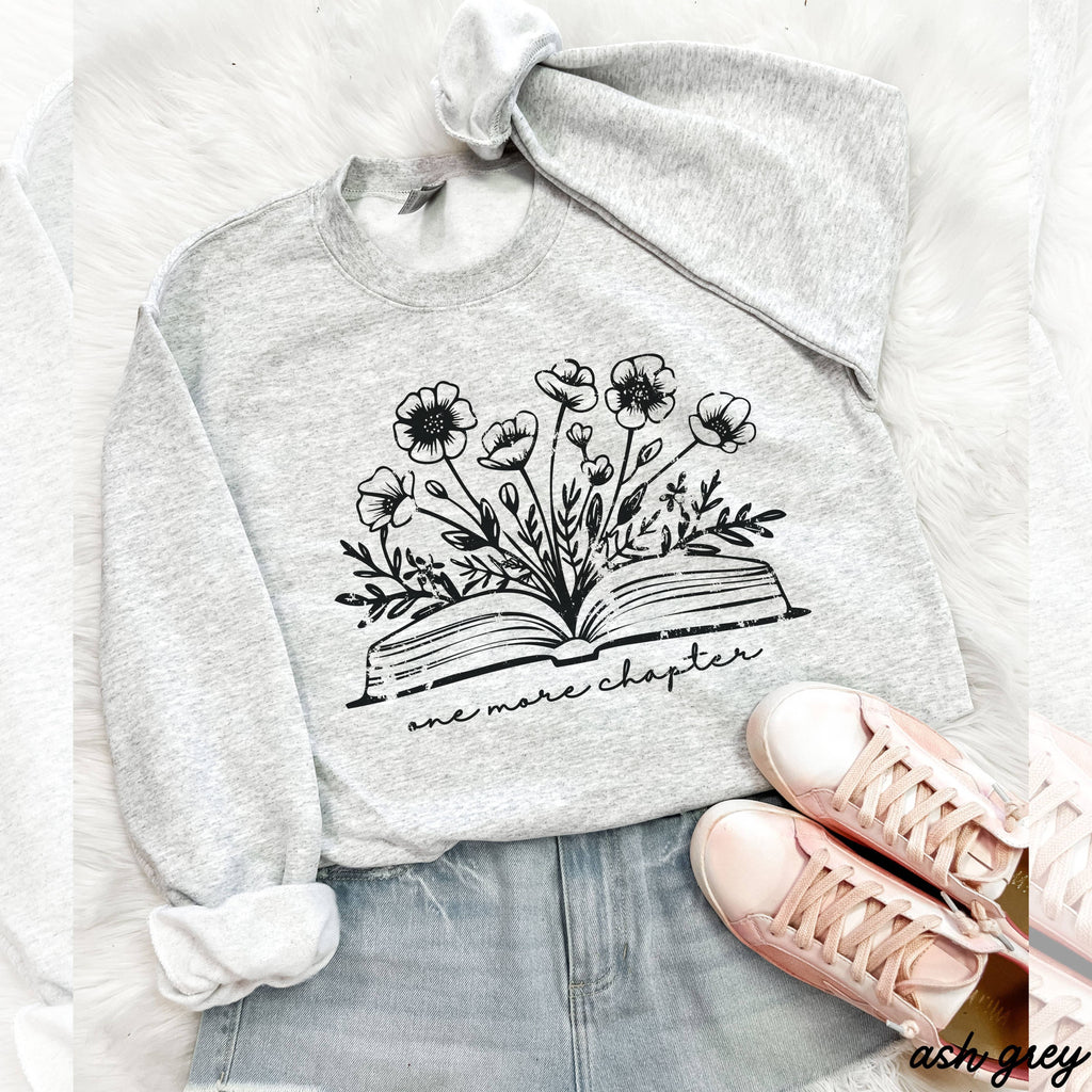 One More Chapter Floral Book Sweatshirt