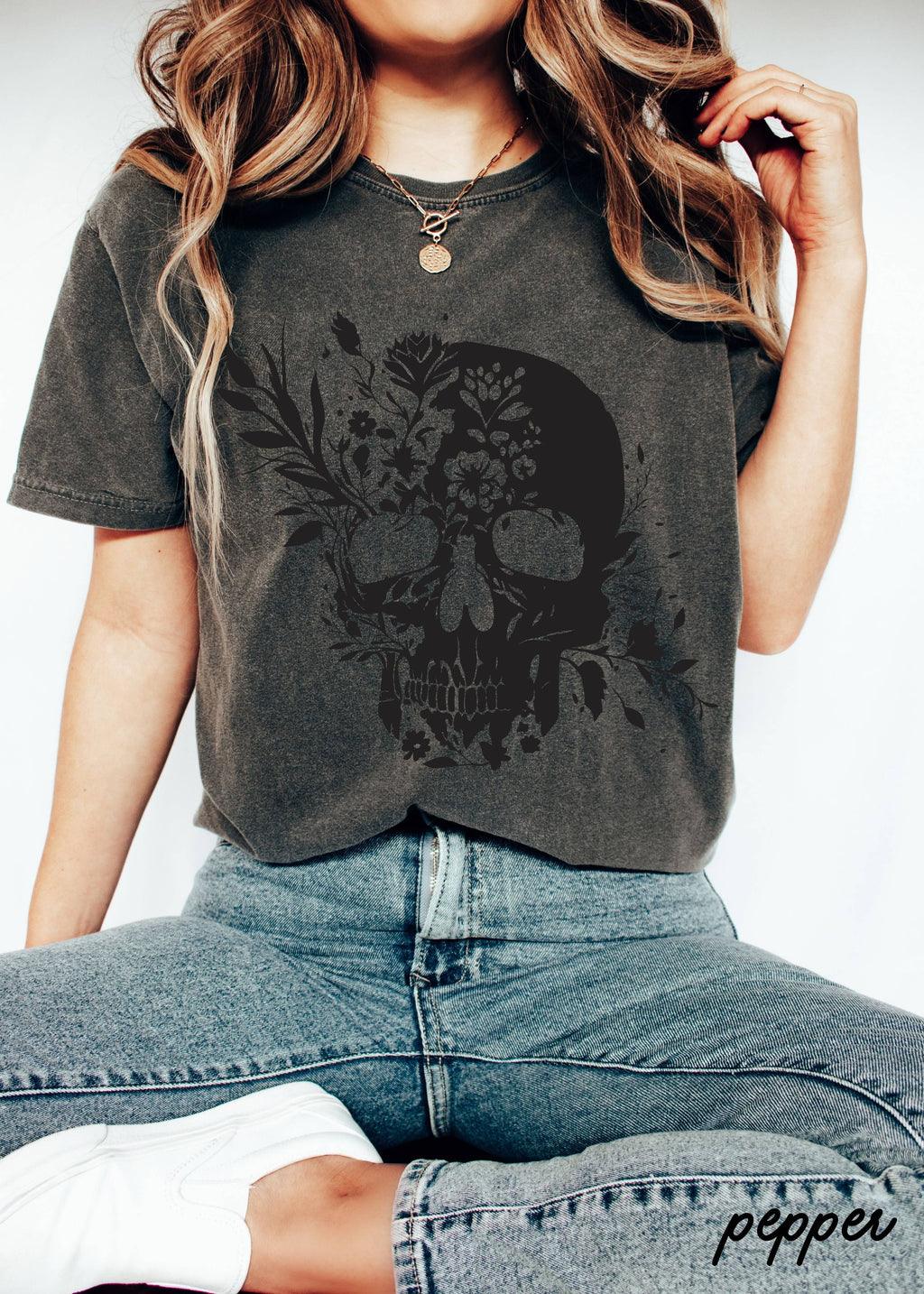 Floral Skull Tee
