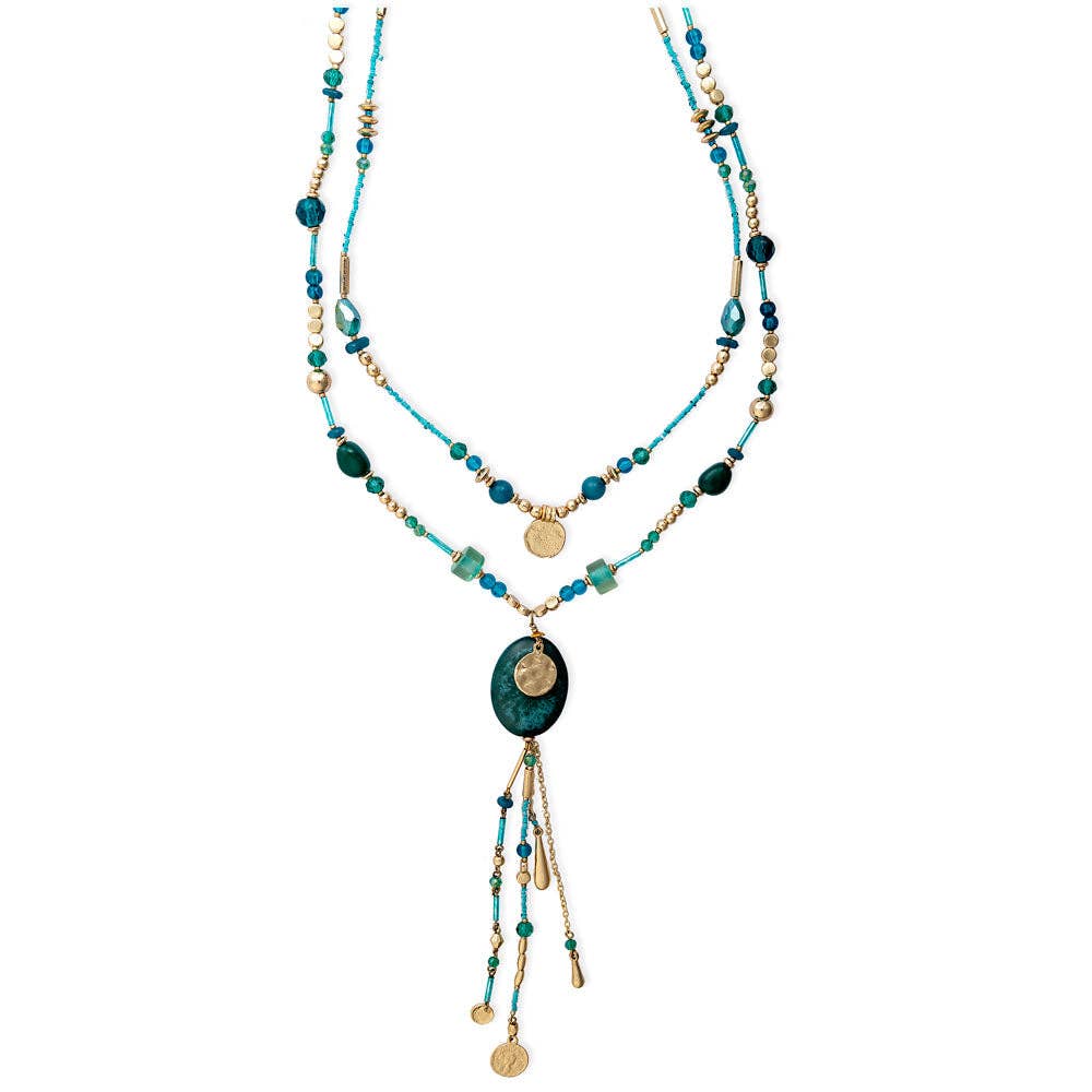 Bluestone Shine Strand Necklace Myra Bag