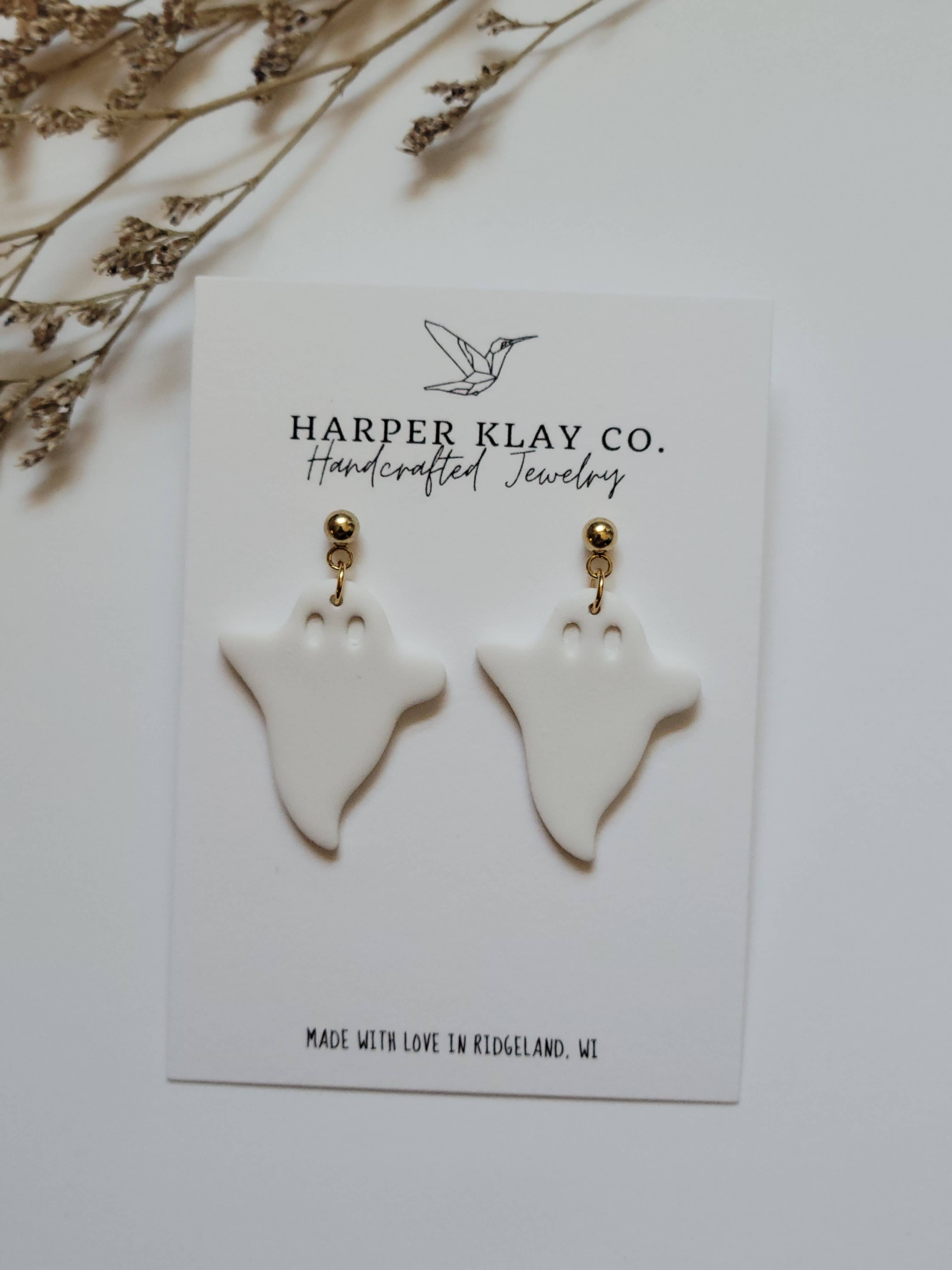 The Ghost Set-Halloween Polymer Clay Earrings