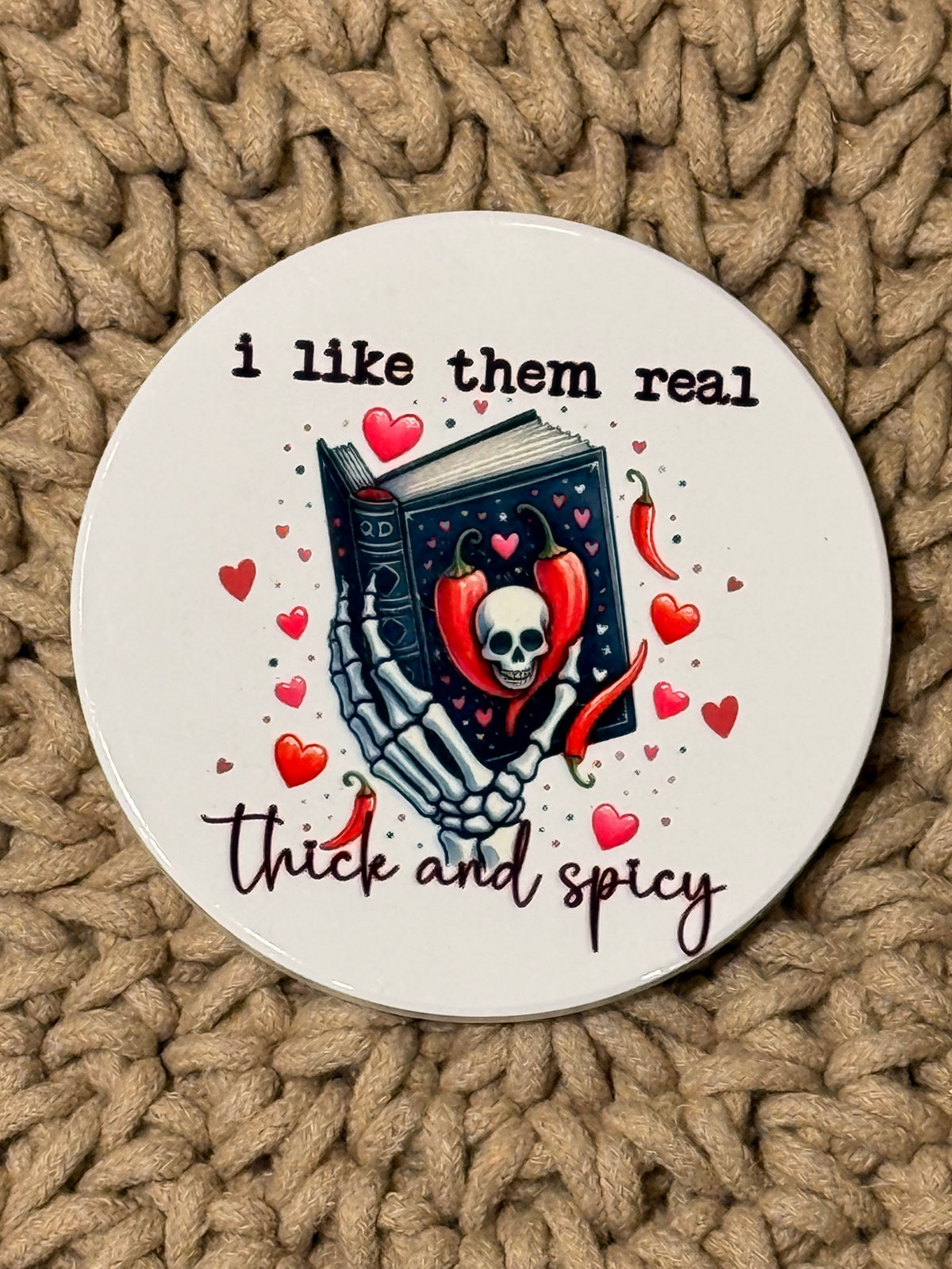 I like the real thick and spicy Books Ceramic Coaster