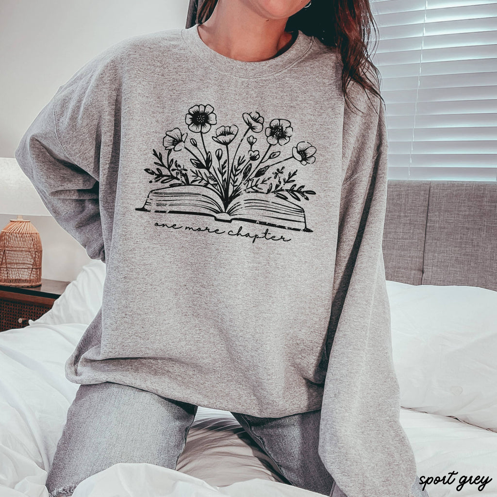 One More Chapter Floral Book Sweatshirt