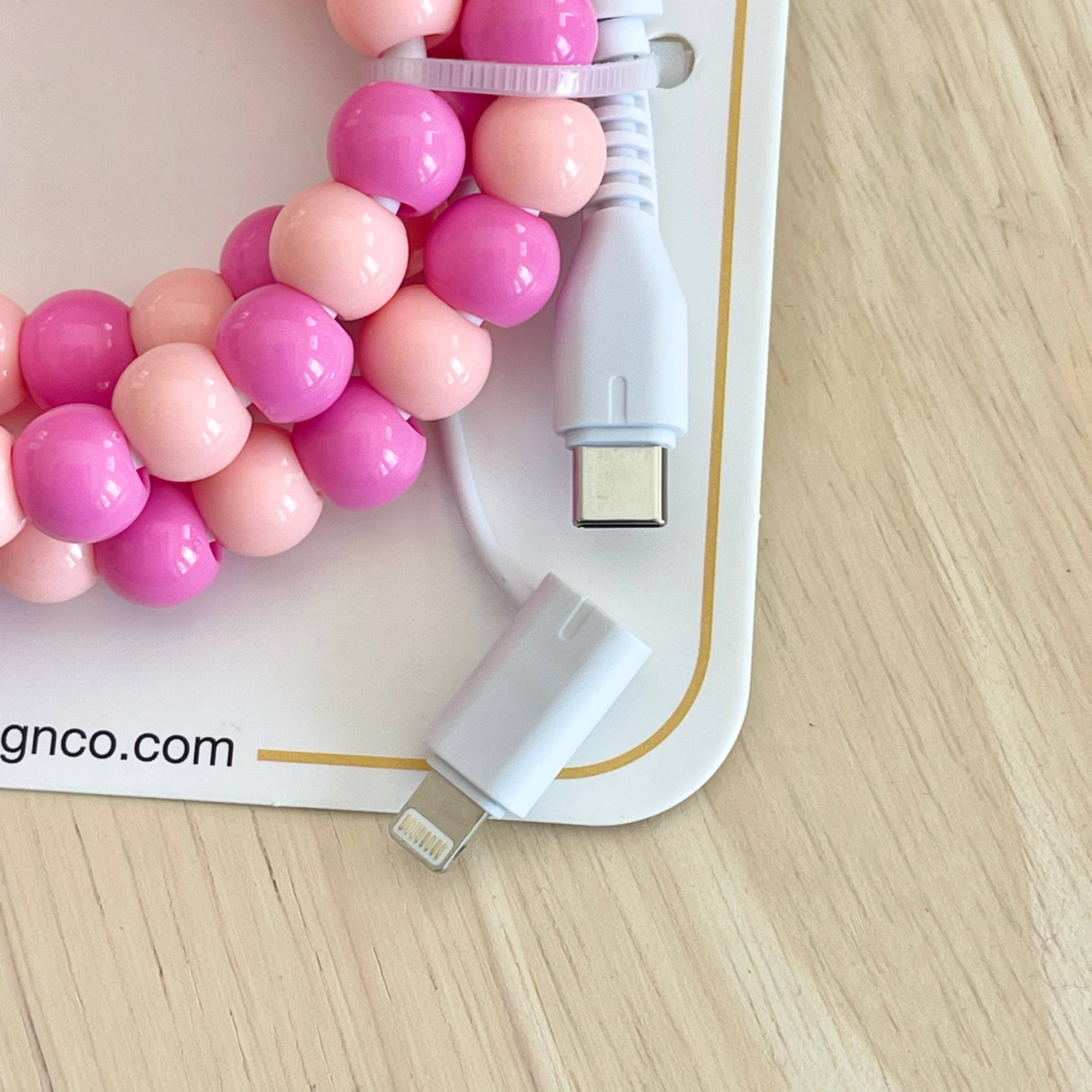 Beaded Phone Charger - Gold