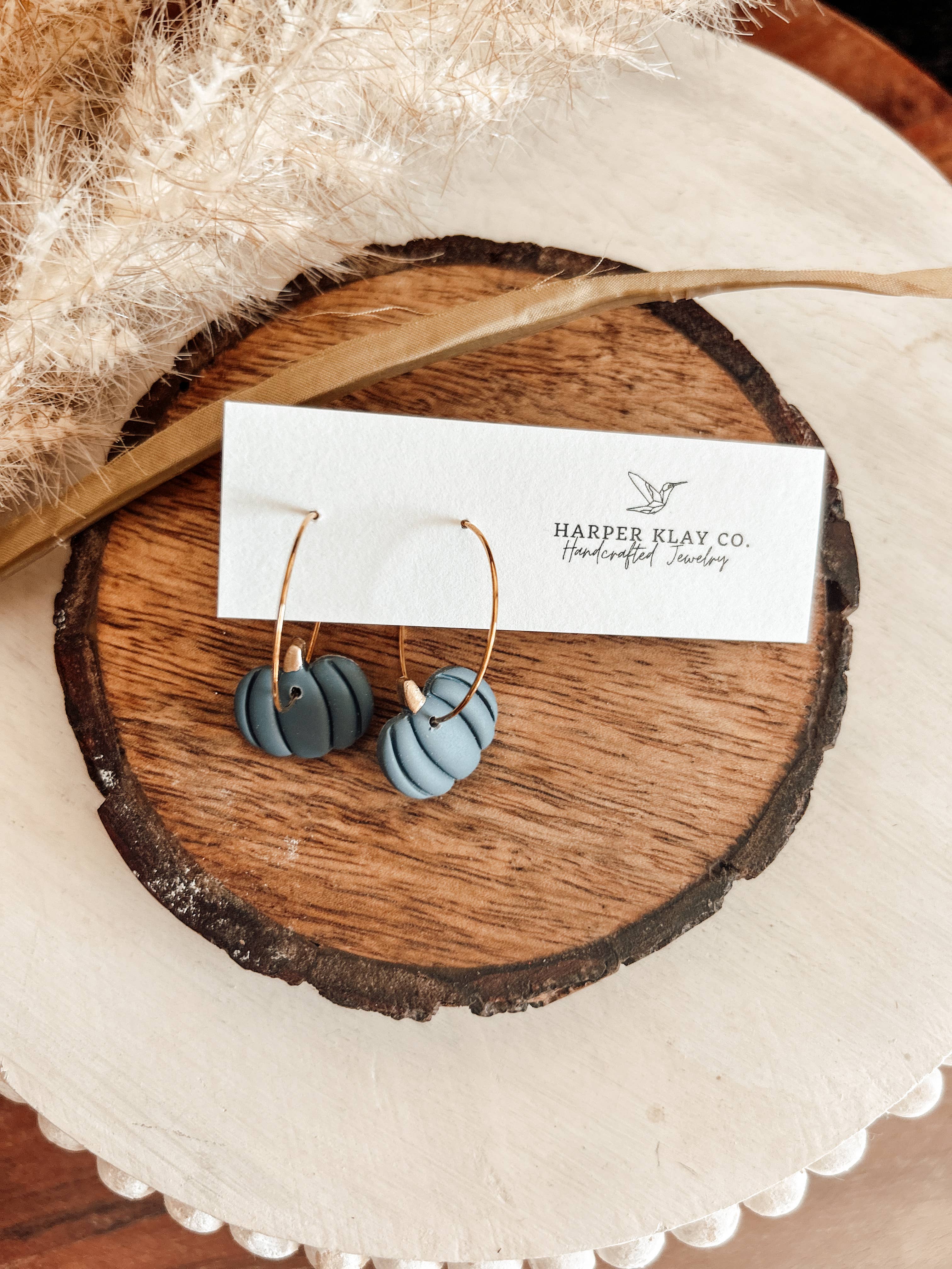 The Lil' Pumpkins Set-Polymer Clay Hoop Earrings
