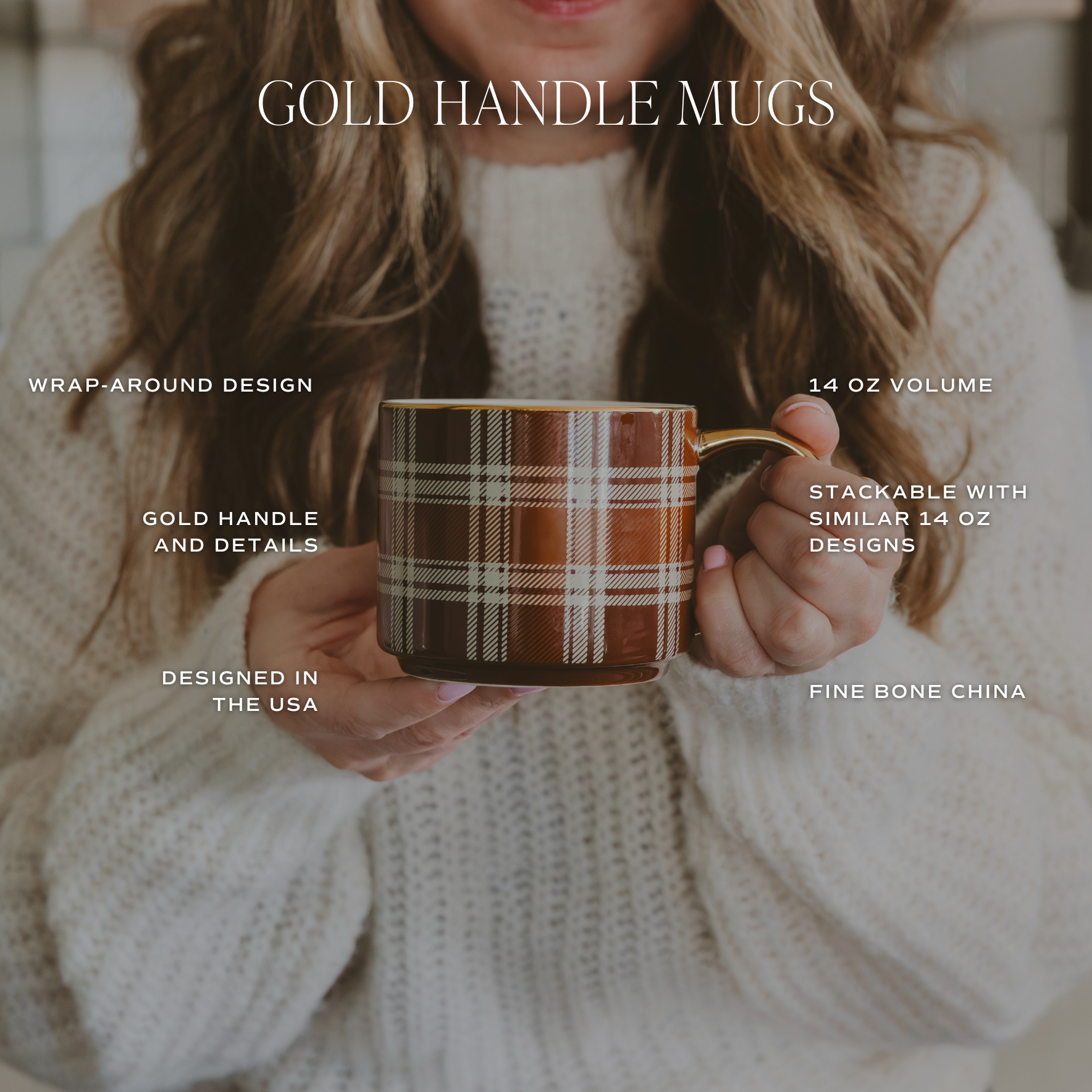 Gold Leaves Coffee Mug
