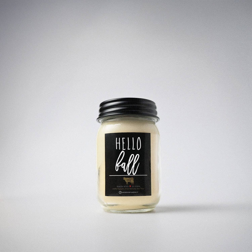 13 oz Mason Jar Fall Candle: Hello Fall