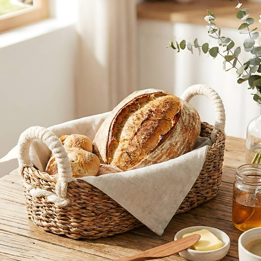 Handwoven Savar Oval Bread Basket