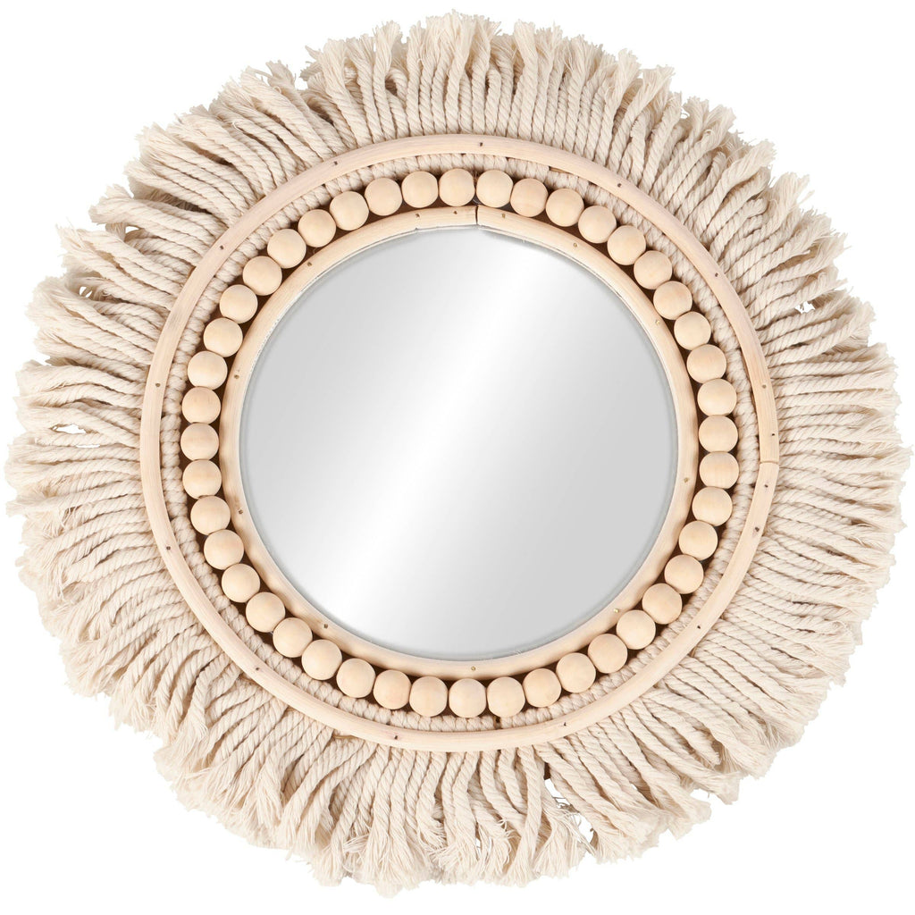 Beaded Fringe Mirror