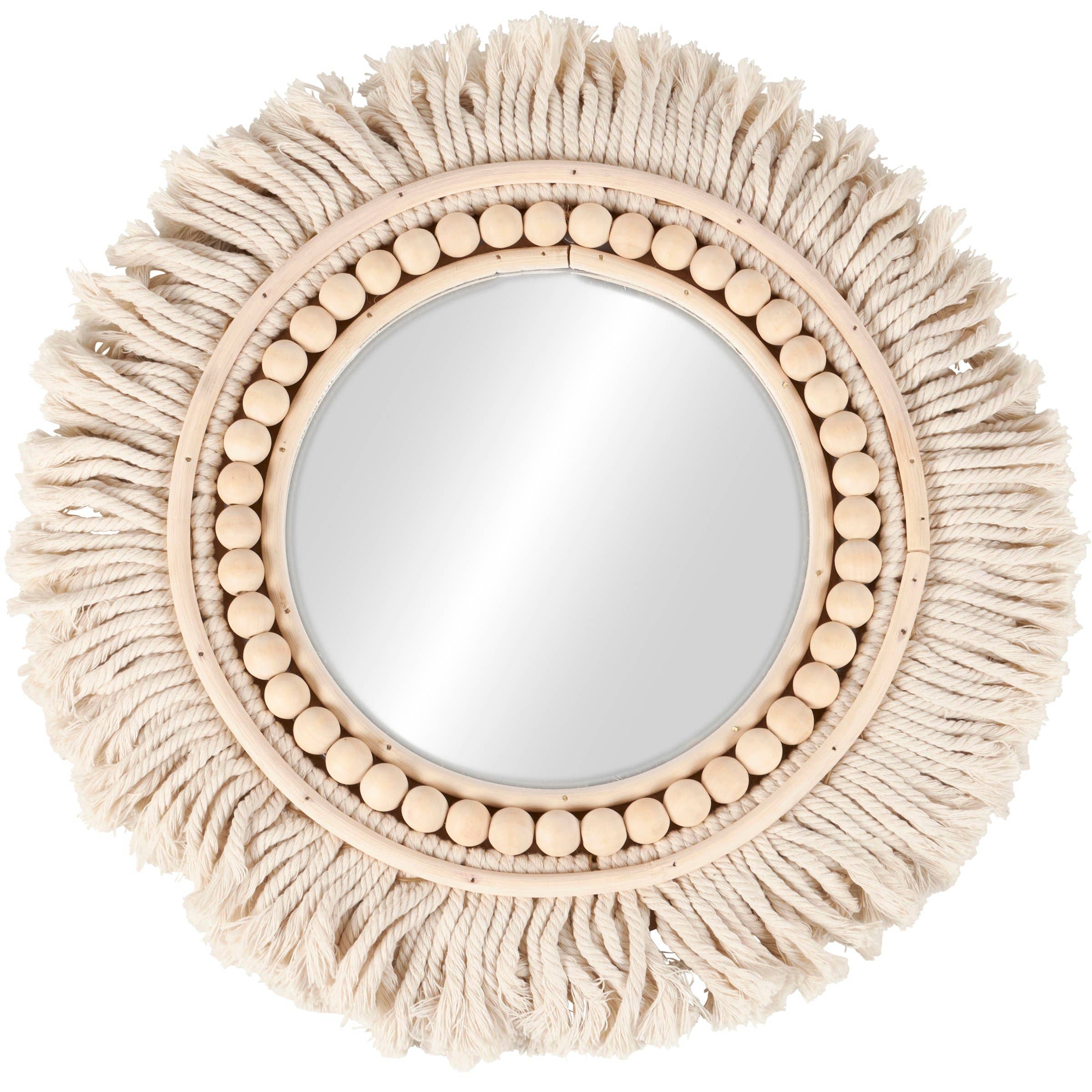 Beaded Fringe Mirror
