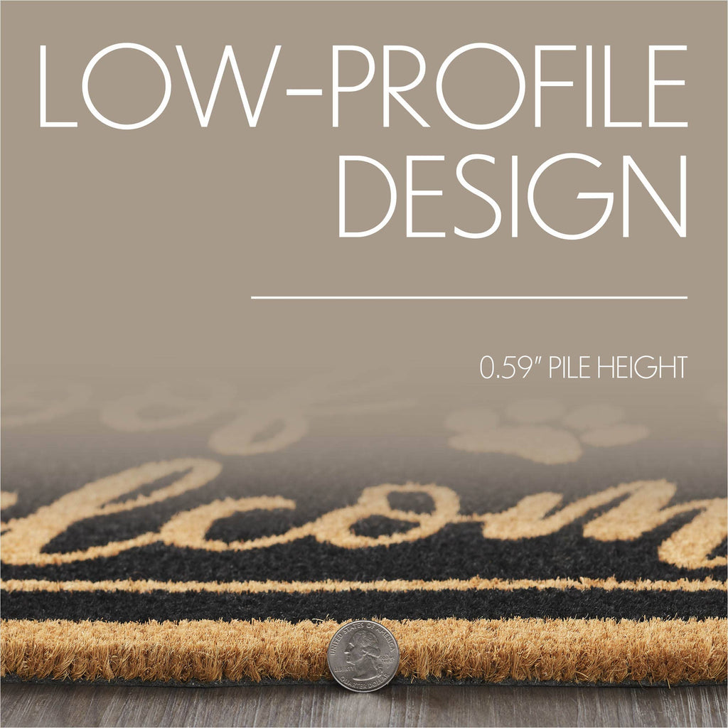 Woof Welcome Coir Rug 17x36