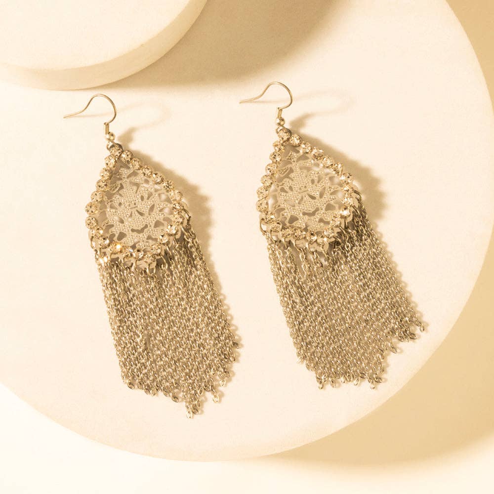 Stormtrail Fringe Earrings in Antique Frost Myra Bag
