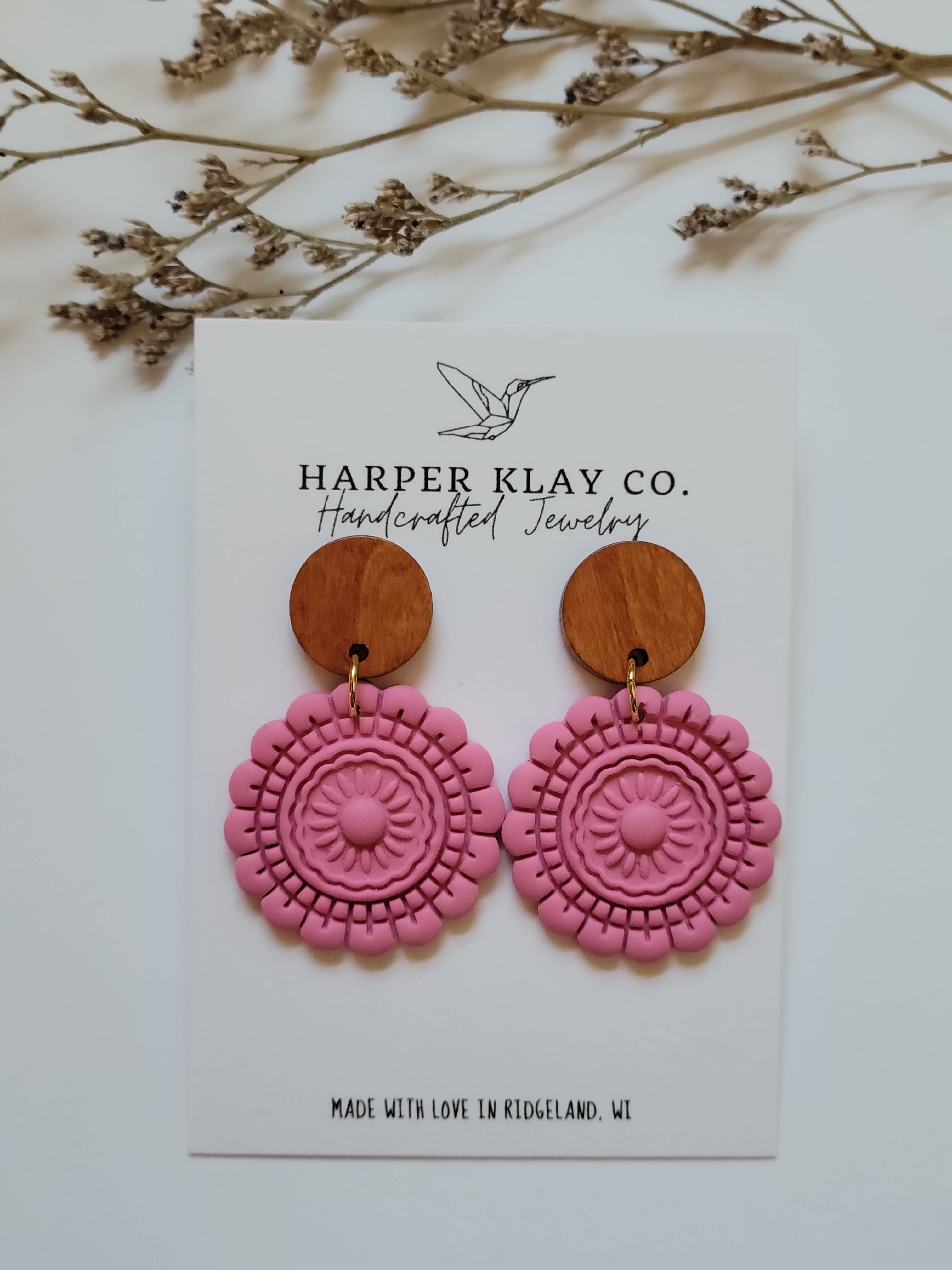 The Mandala Set- Polymer Clay Dangle Earrings