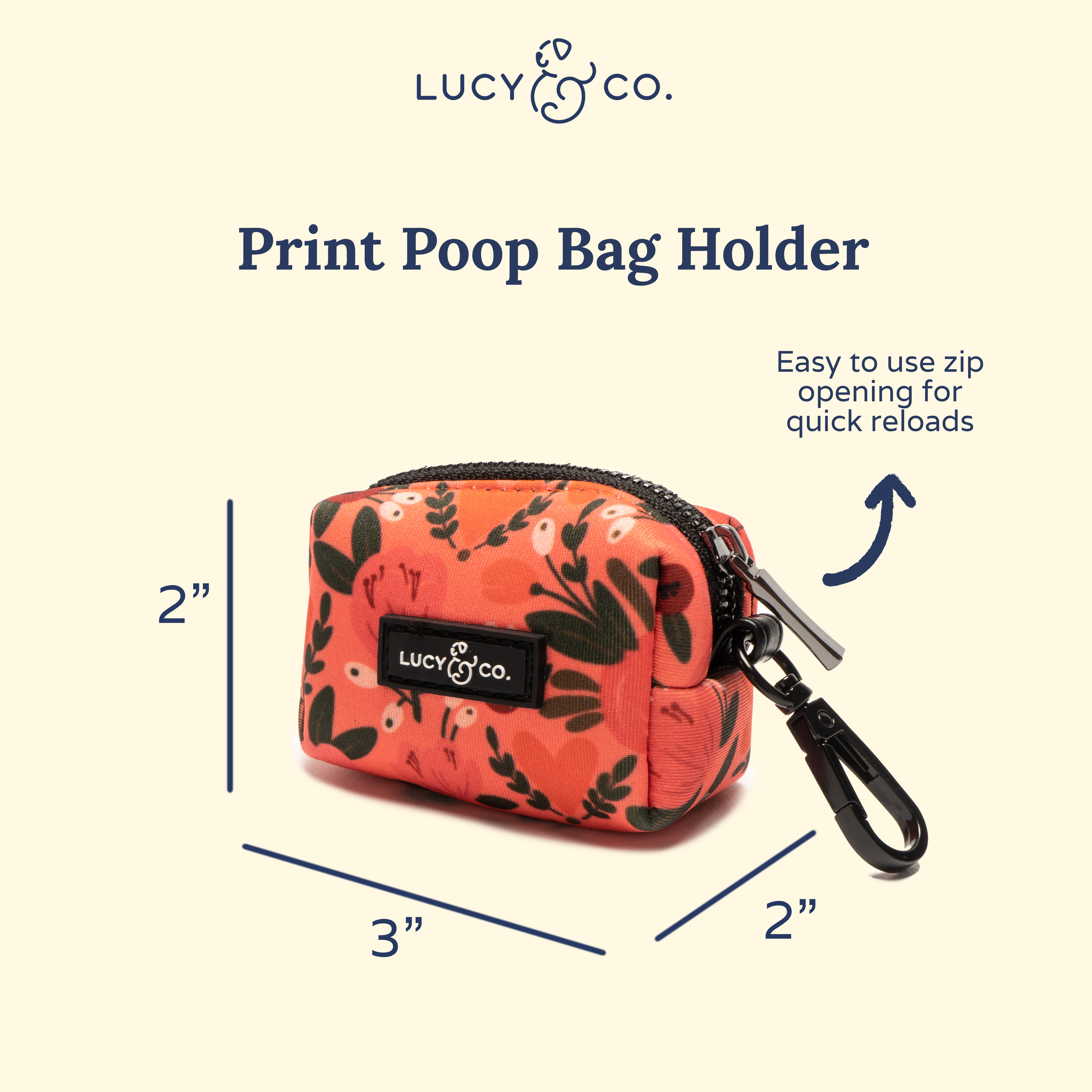 Posy Pink Poop Bag Holder