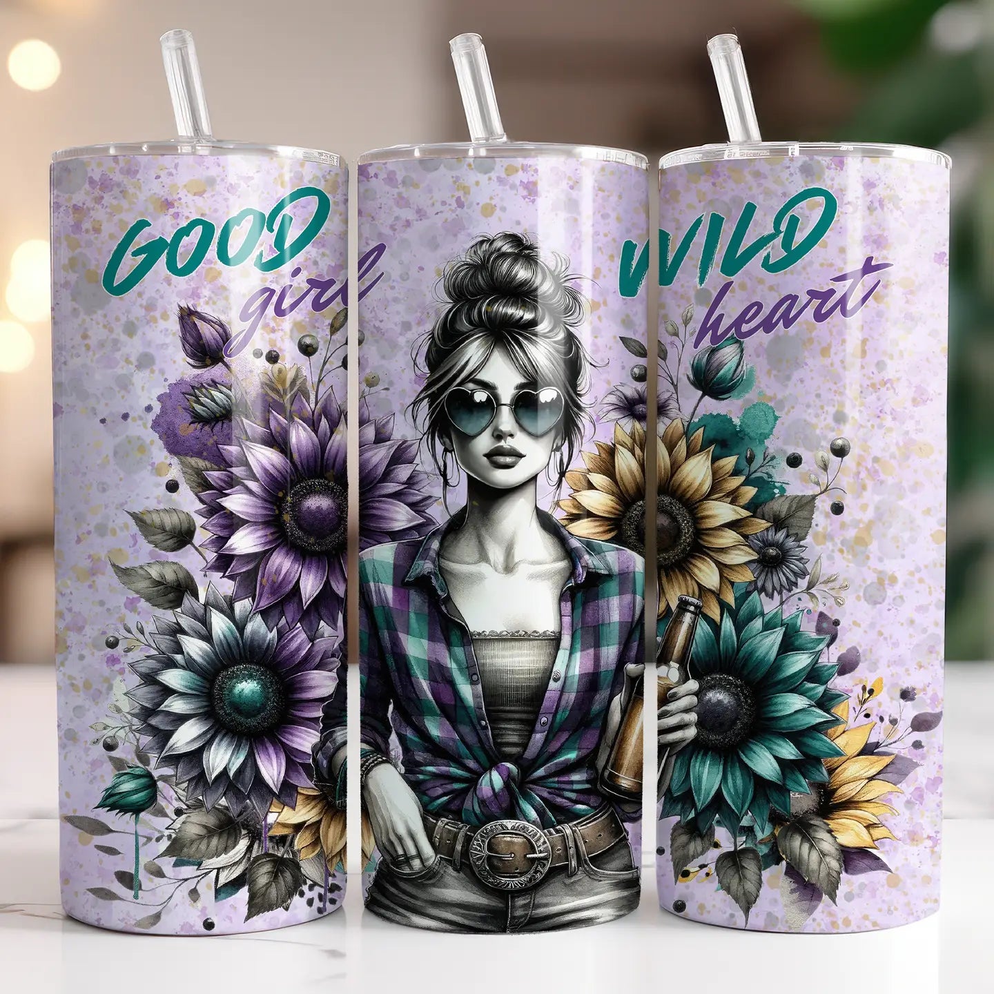 Good Girl Wild Heart 20oz Skinny Tumbler