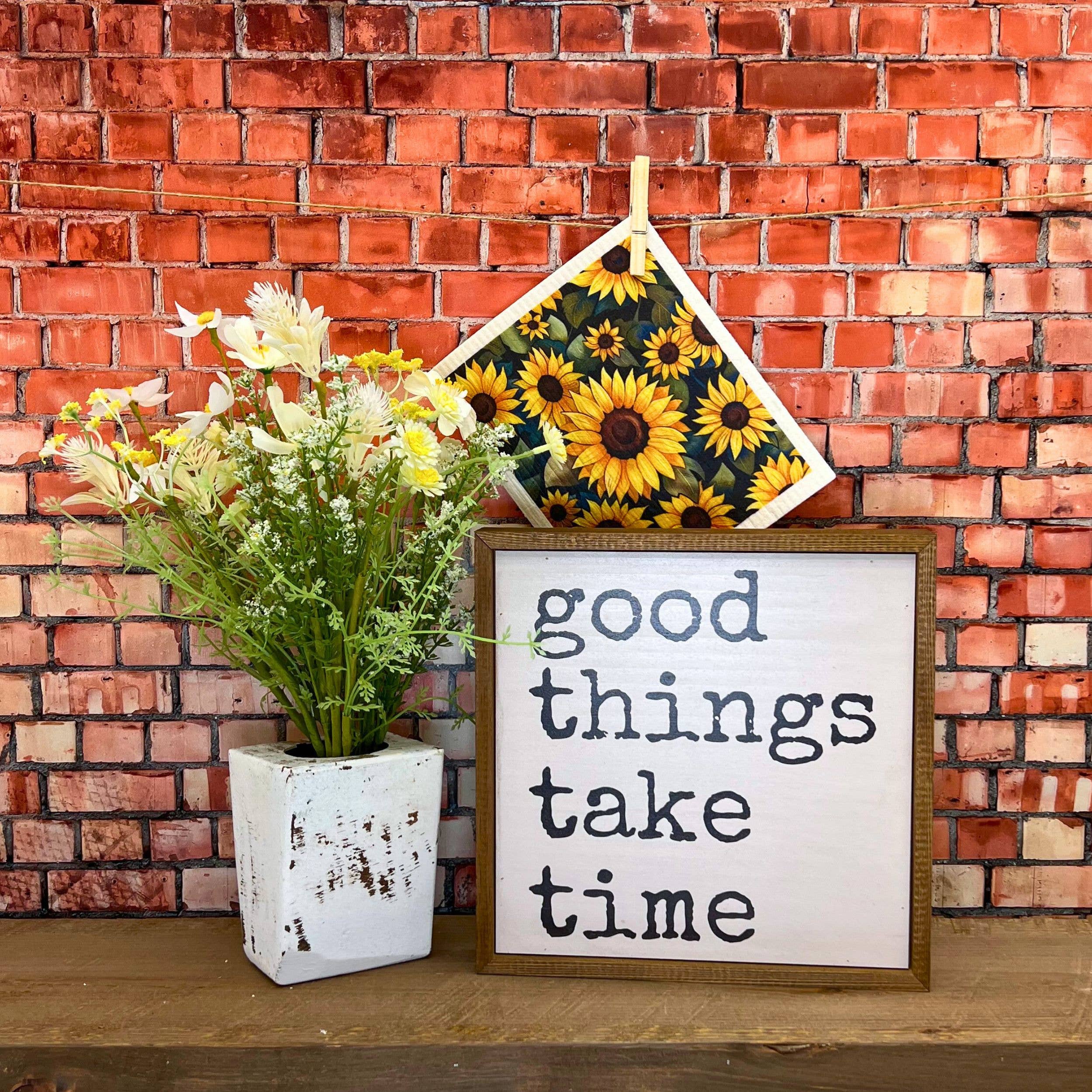 Summer Sunflower Fields Swedish Dishcloths - Kitchen