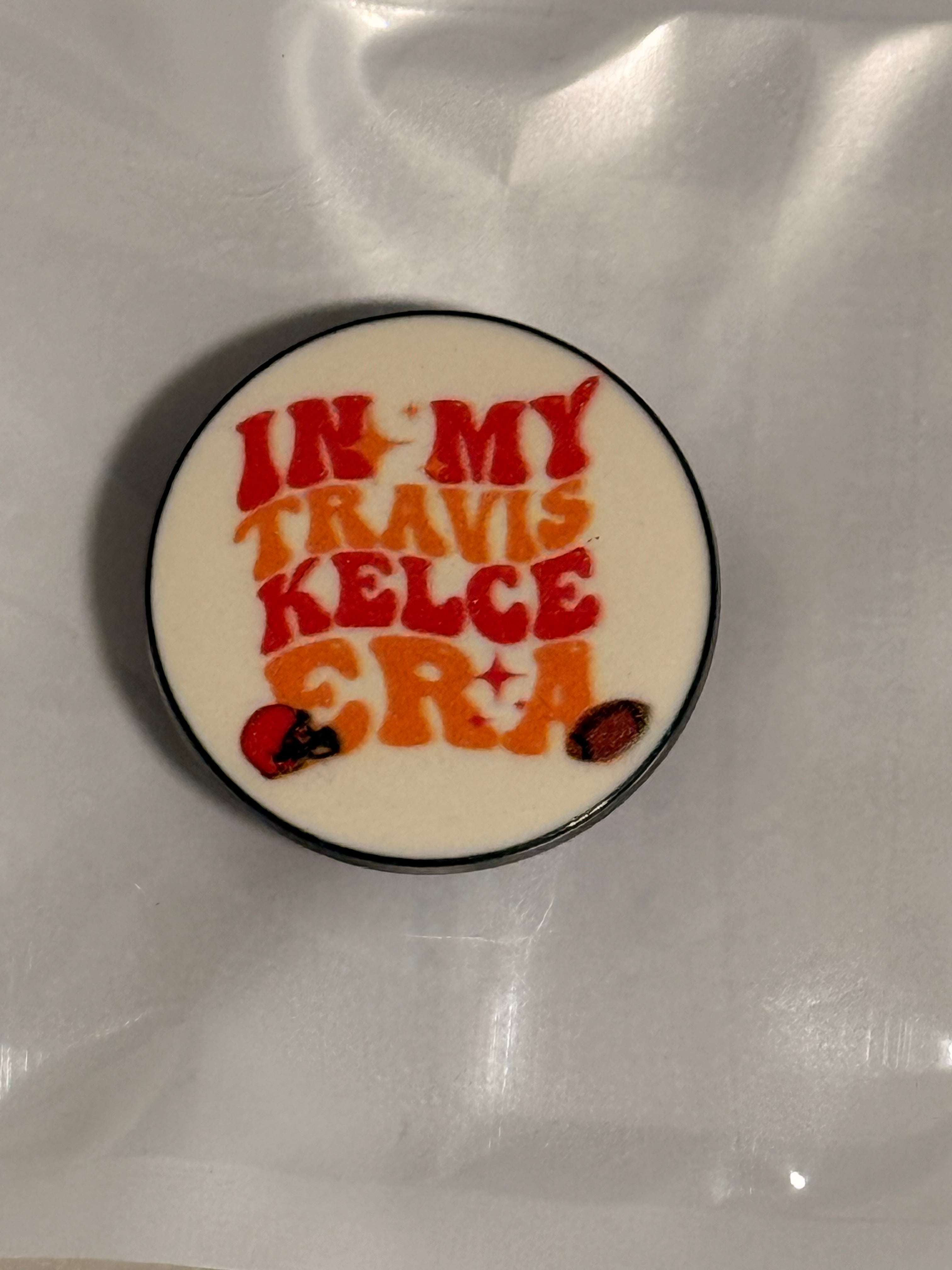 In my Travis Kelce ERA Pin / Brooch