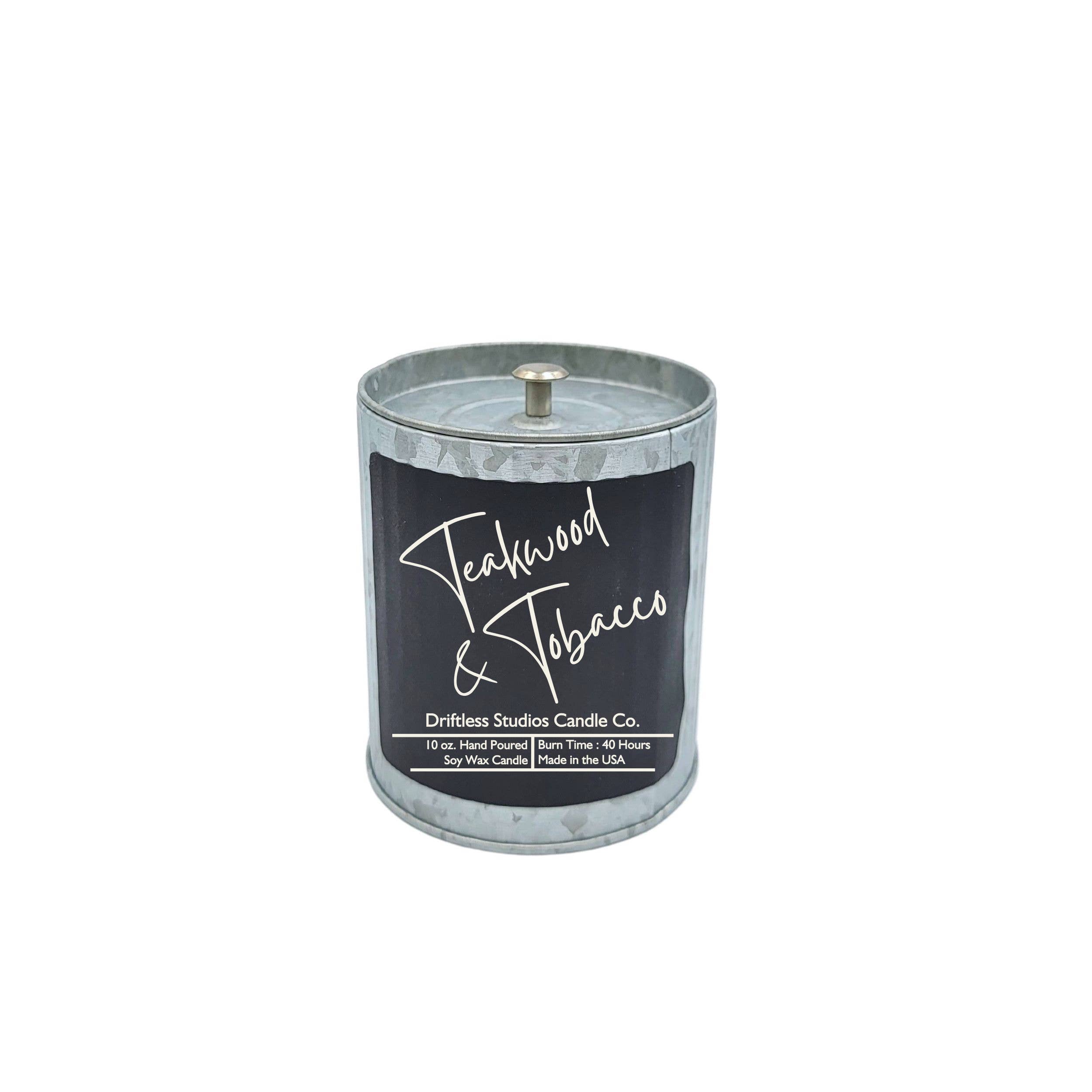 Teakwood & Tobacco Rustic Farmhouse Scented Candles - Decor