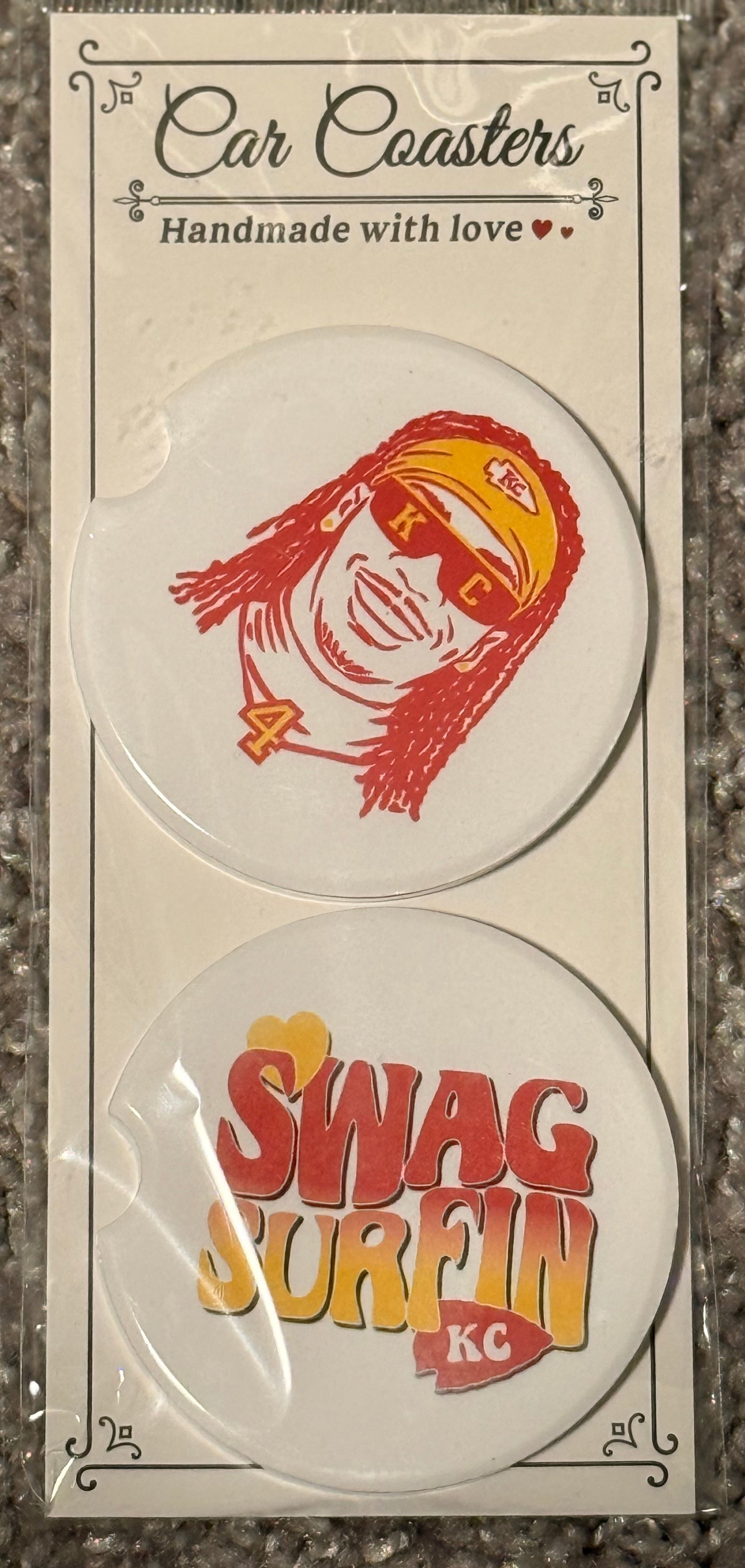 Rashee Rice / Swag Surfin Ceramic Car Coaster