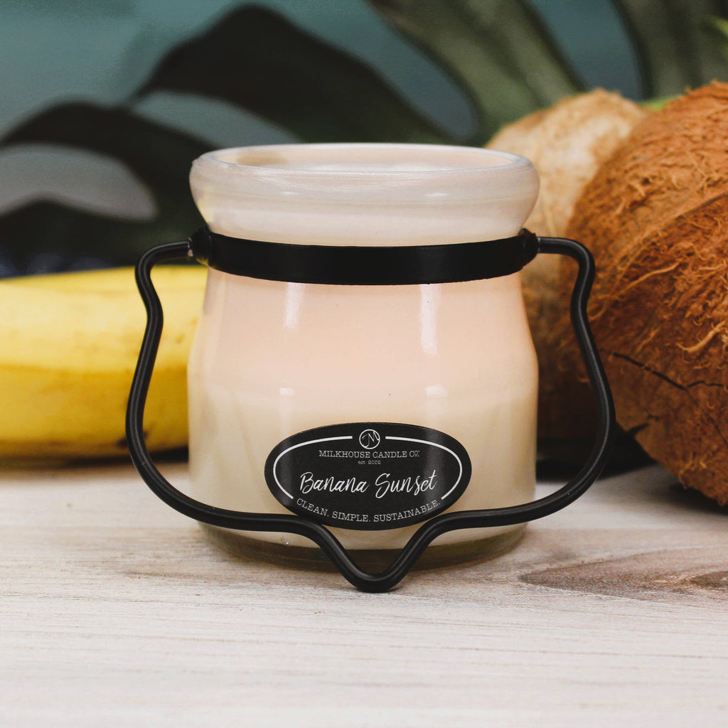 5 oz Cream Jar Candle: Banana Sunset