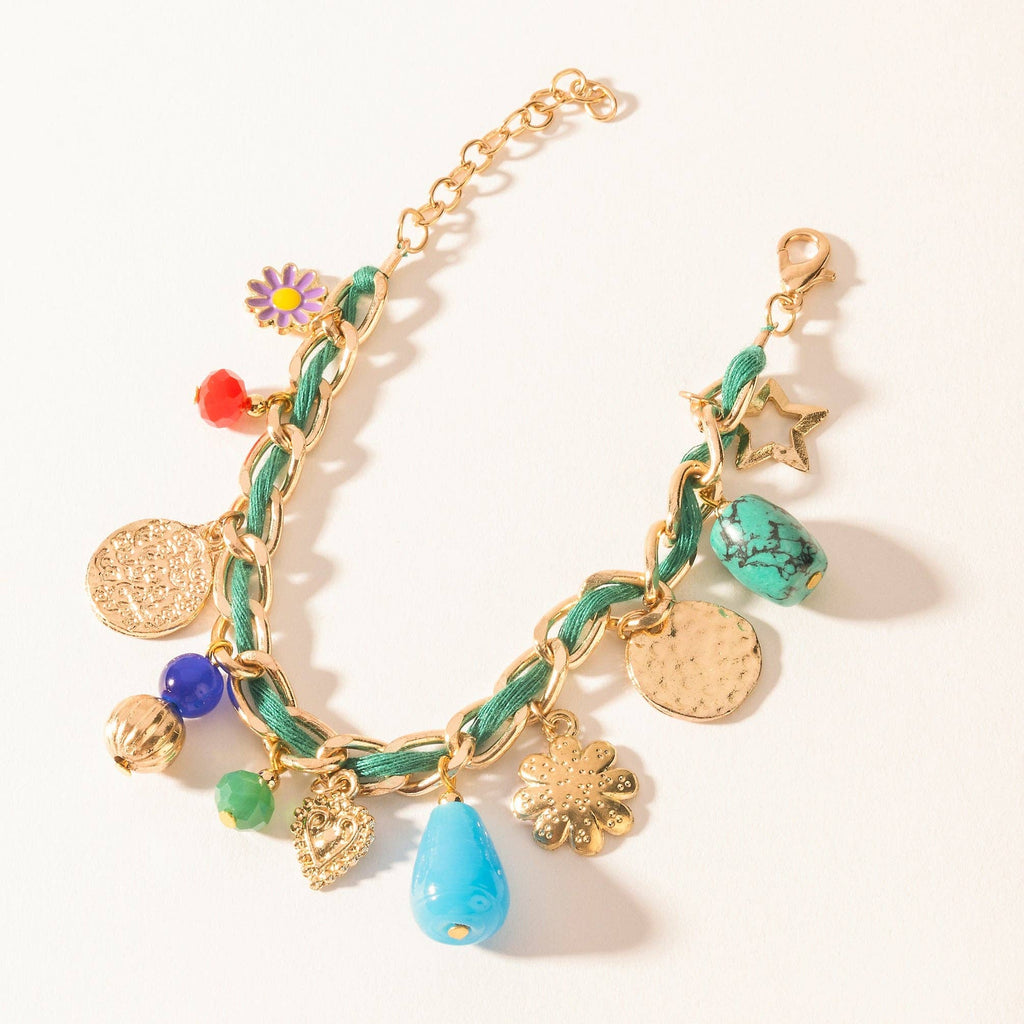 Trail Treasure Charm Bracelet in Canyon Turquoise Myra Bag