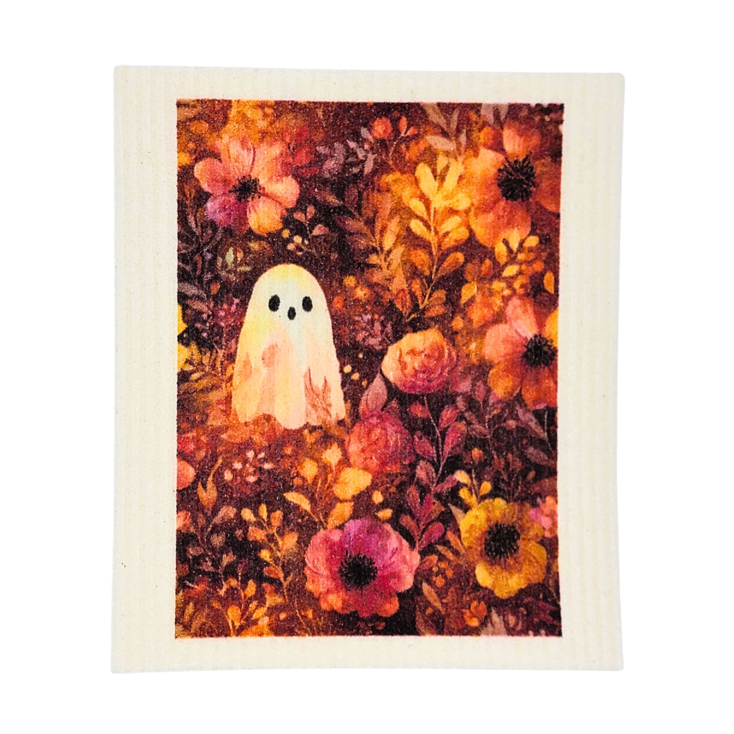 Spooky Flower Garden Swedish Dishcloths Fall Kitchen