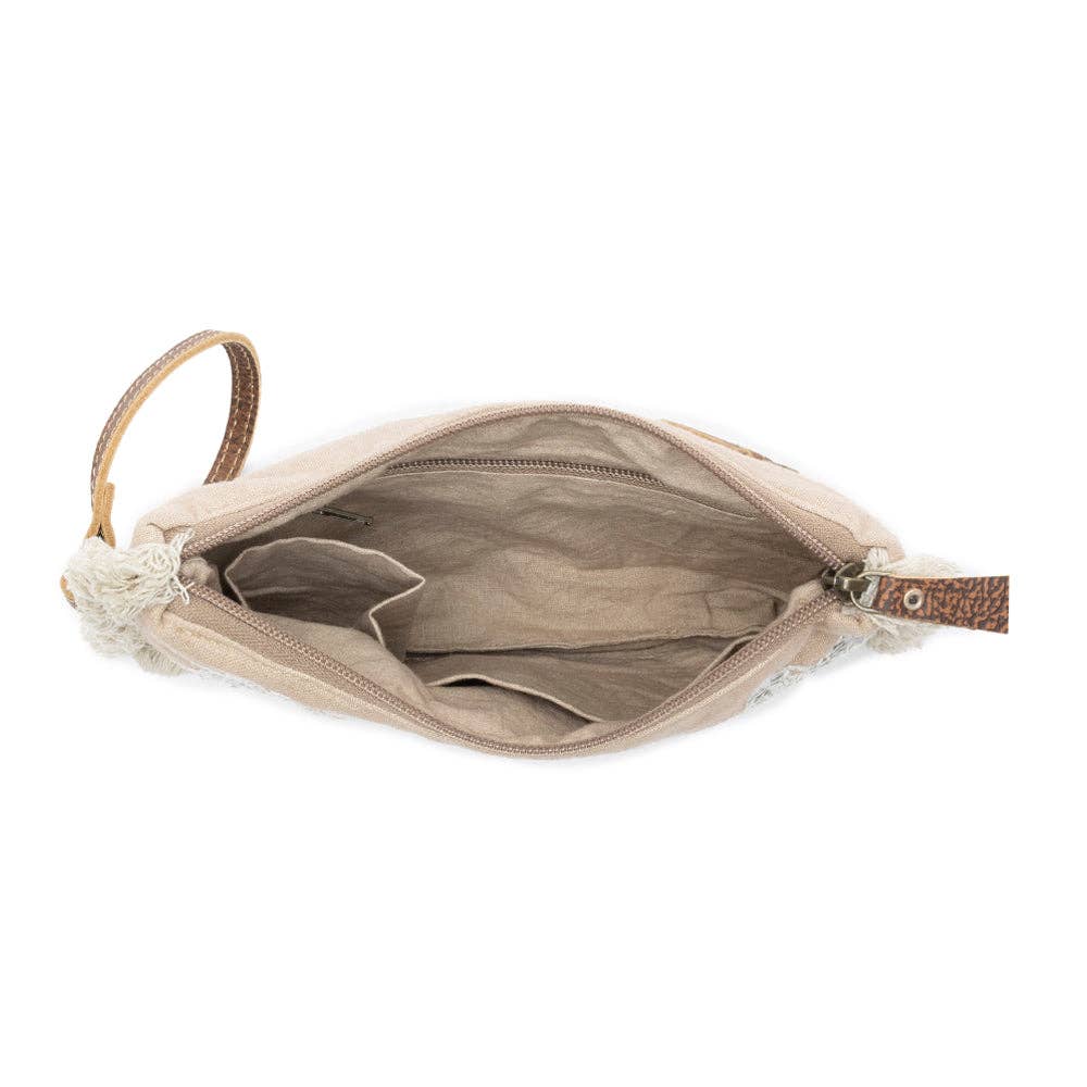 Meadow Lace Embroided Pouch in Ivory Bloom Myra Bag