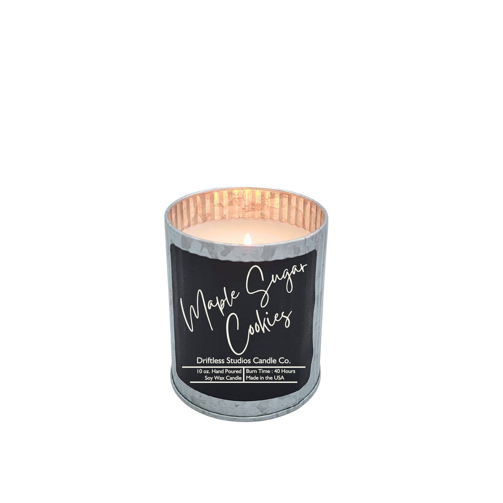 Maple Sugar Cookies Scented Candle In Rustic Tin Home Decor