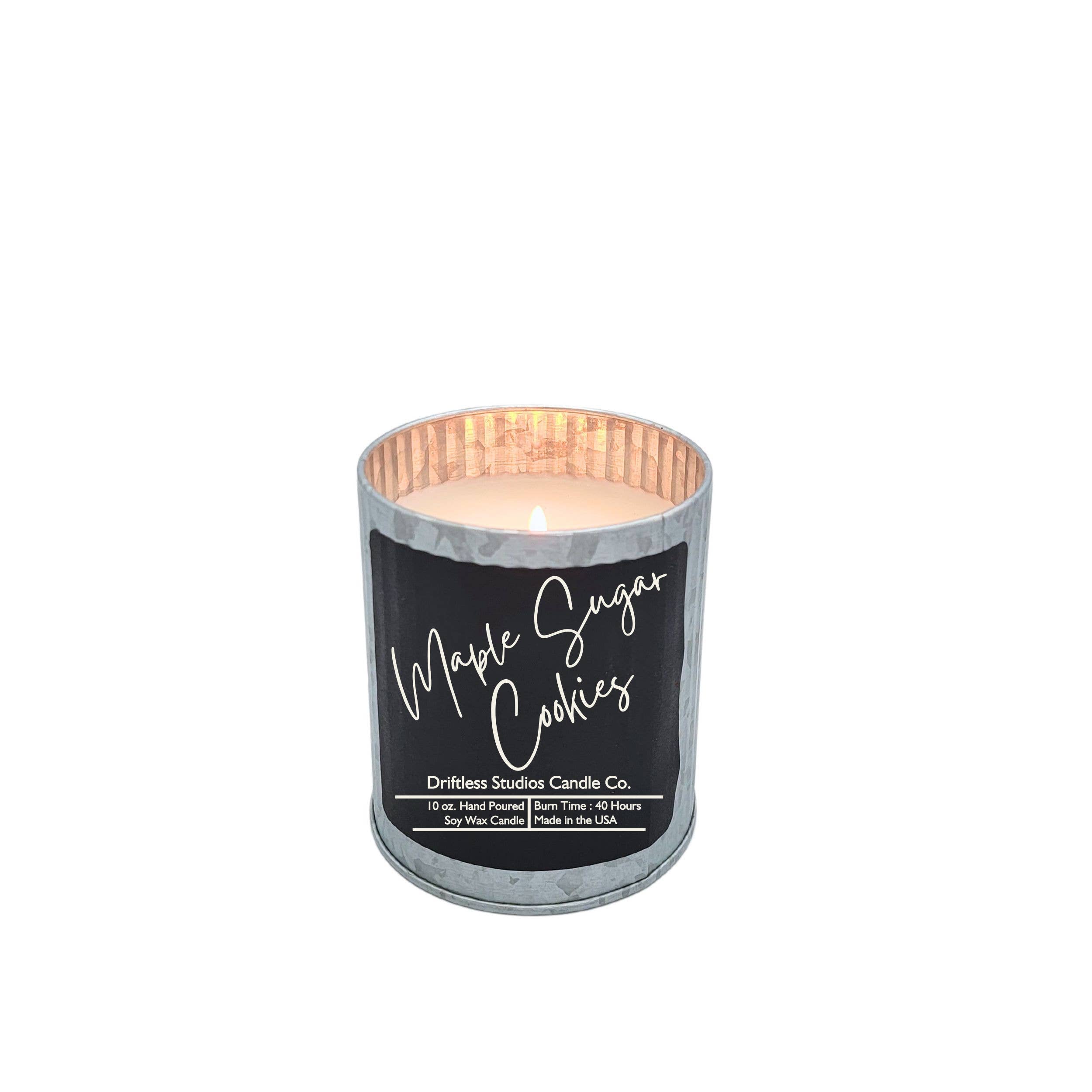 Maple Sugar Cookies Scented Candle In Rustic Tin Home Decor