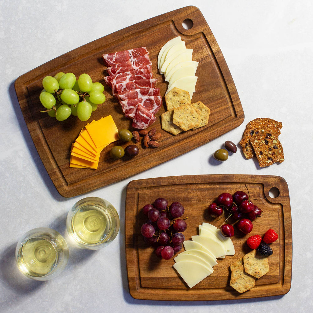 TB Home® 2-Piece Acacia Wood Cutting Board Set