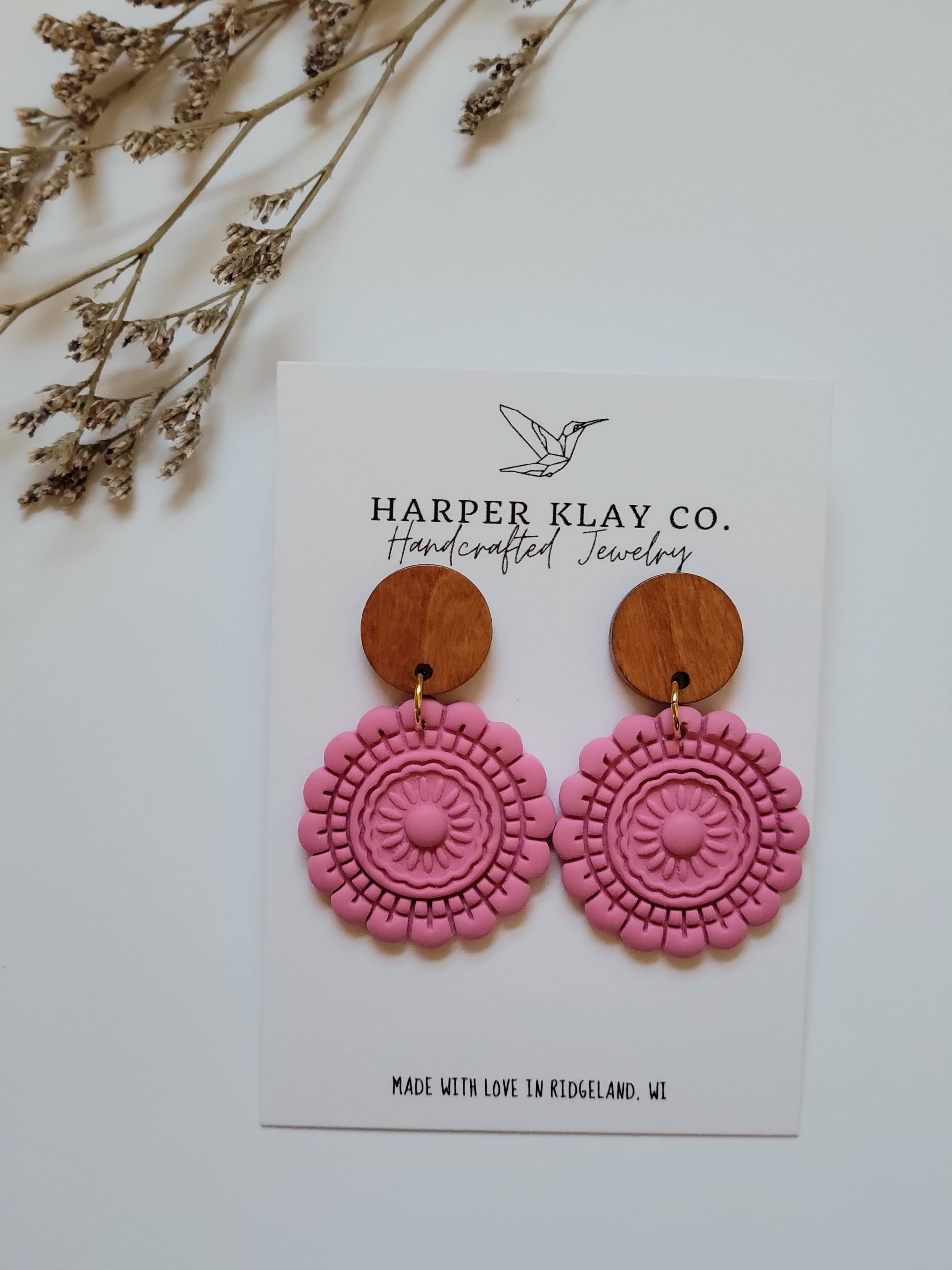 The Mandala Set- Polymer Clay Dangle Earrings
