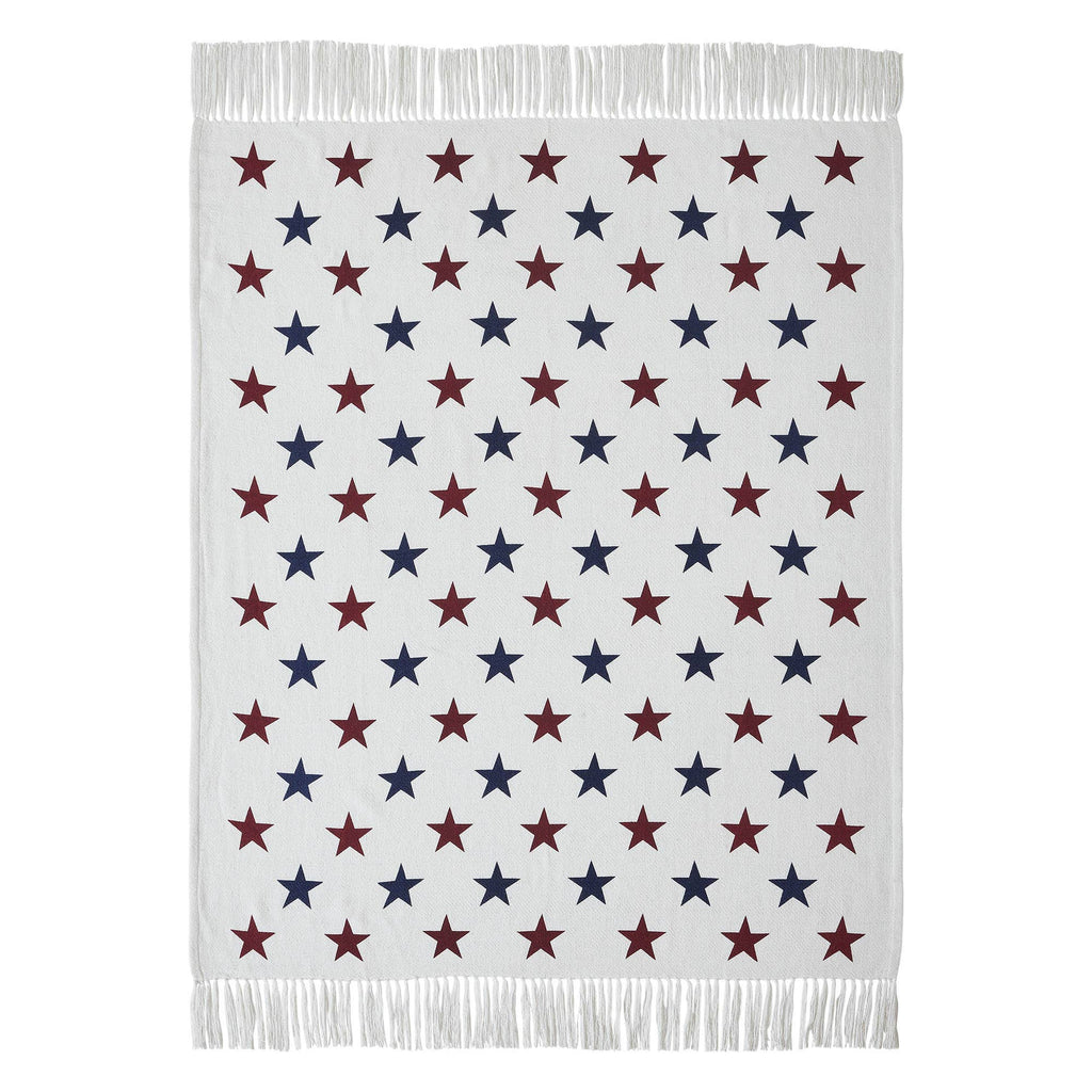 Americana Stars Woven Throw Blanket 50x60