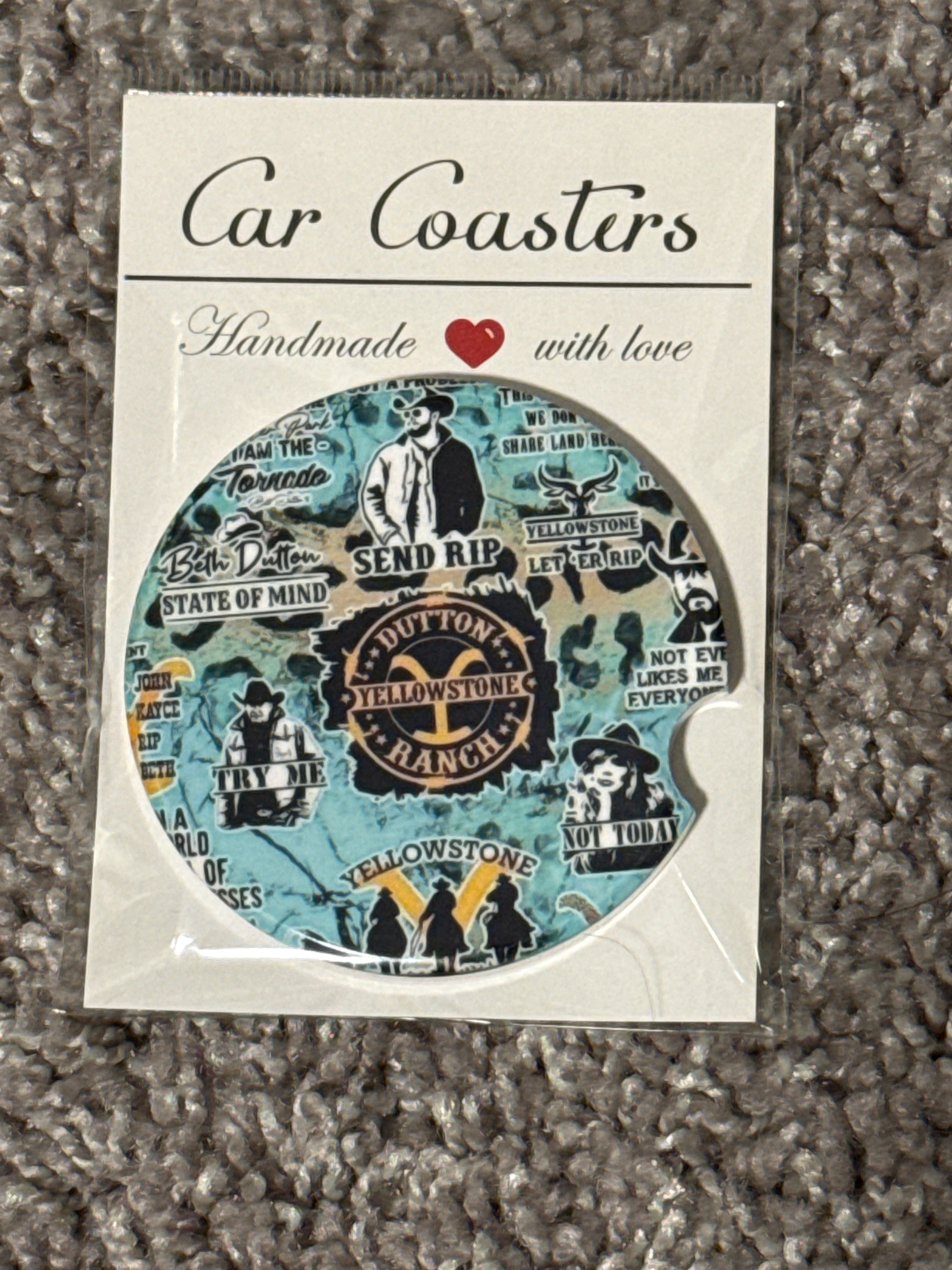 Yellowstone Ceramic Car Coaster