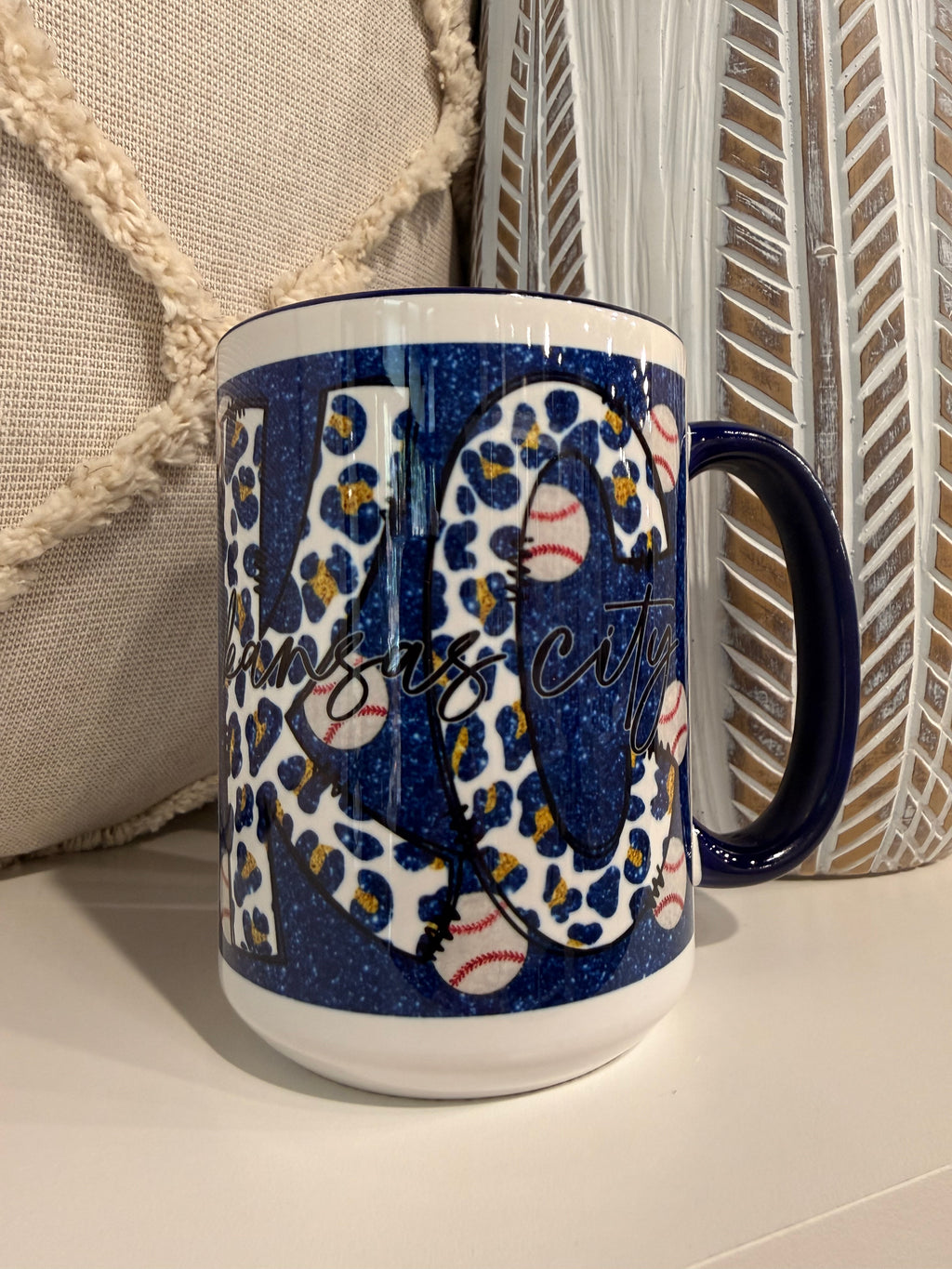 KC Royals Blue Glitter Coffee Mug