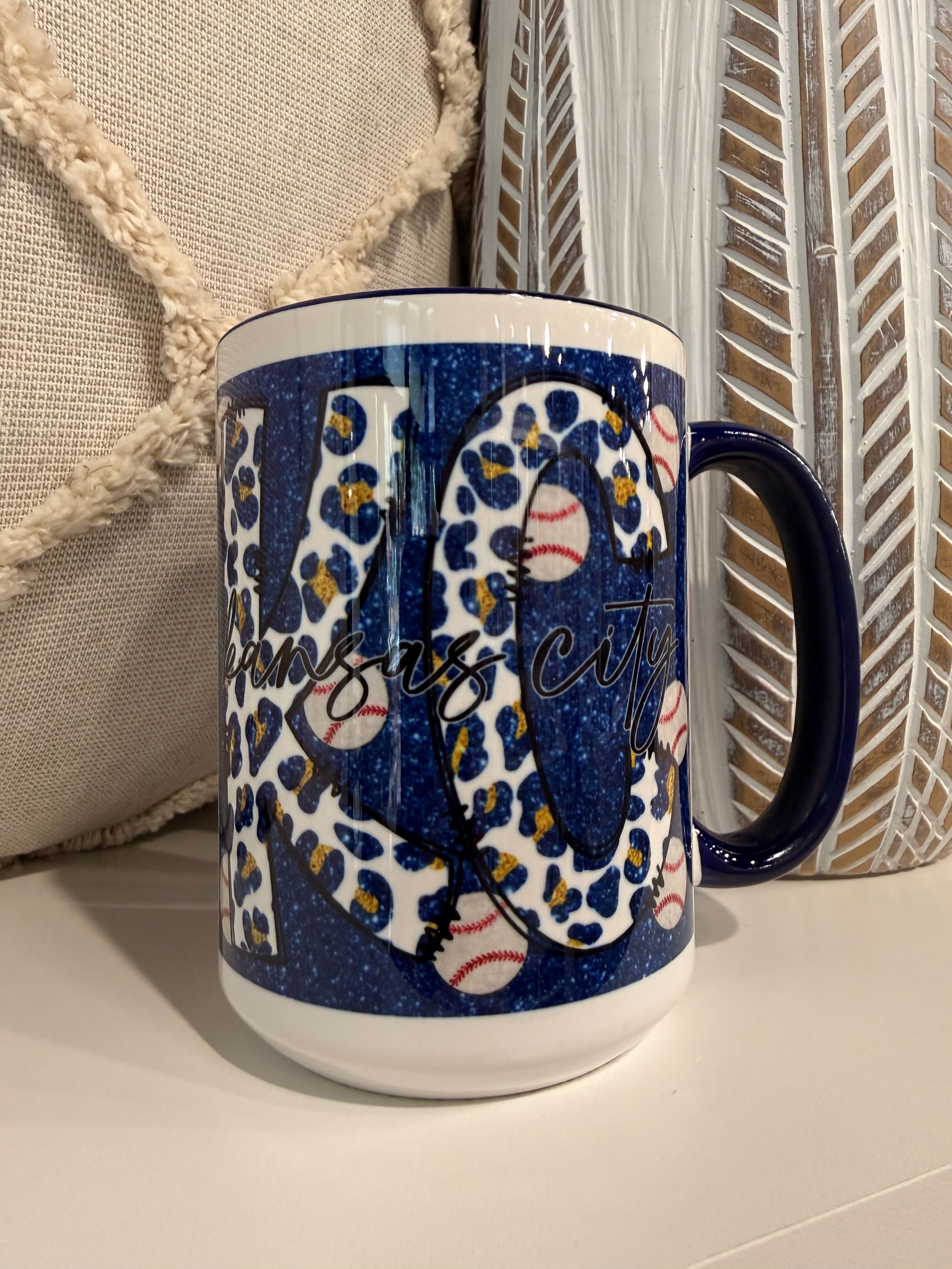 KC Royals Blue Glitter Coffee Mug