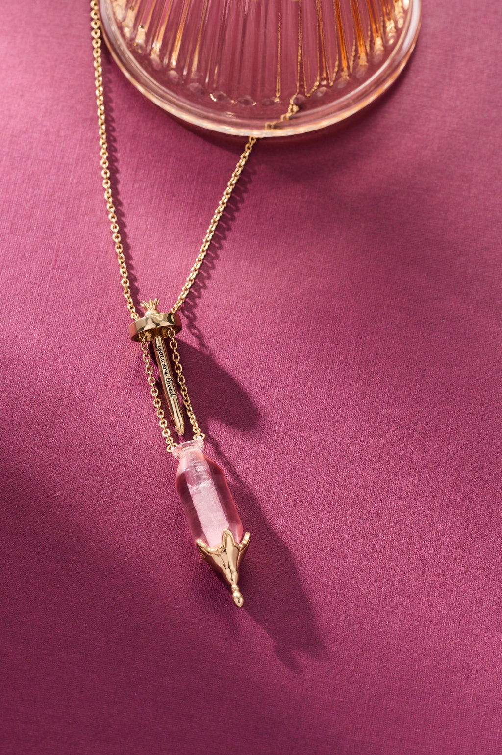 'You Are Loved' Potion Bottle Slider Necklace