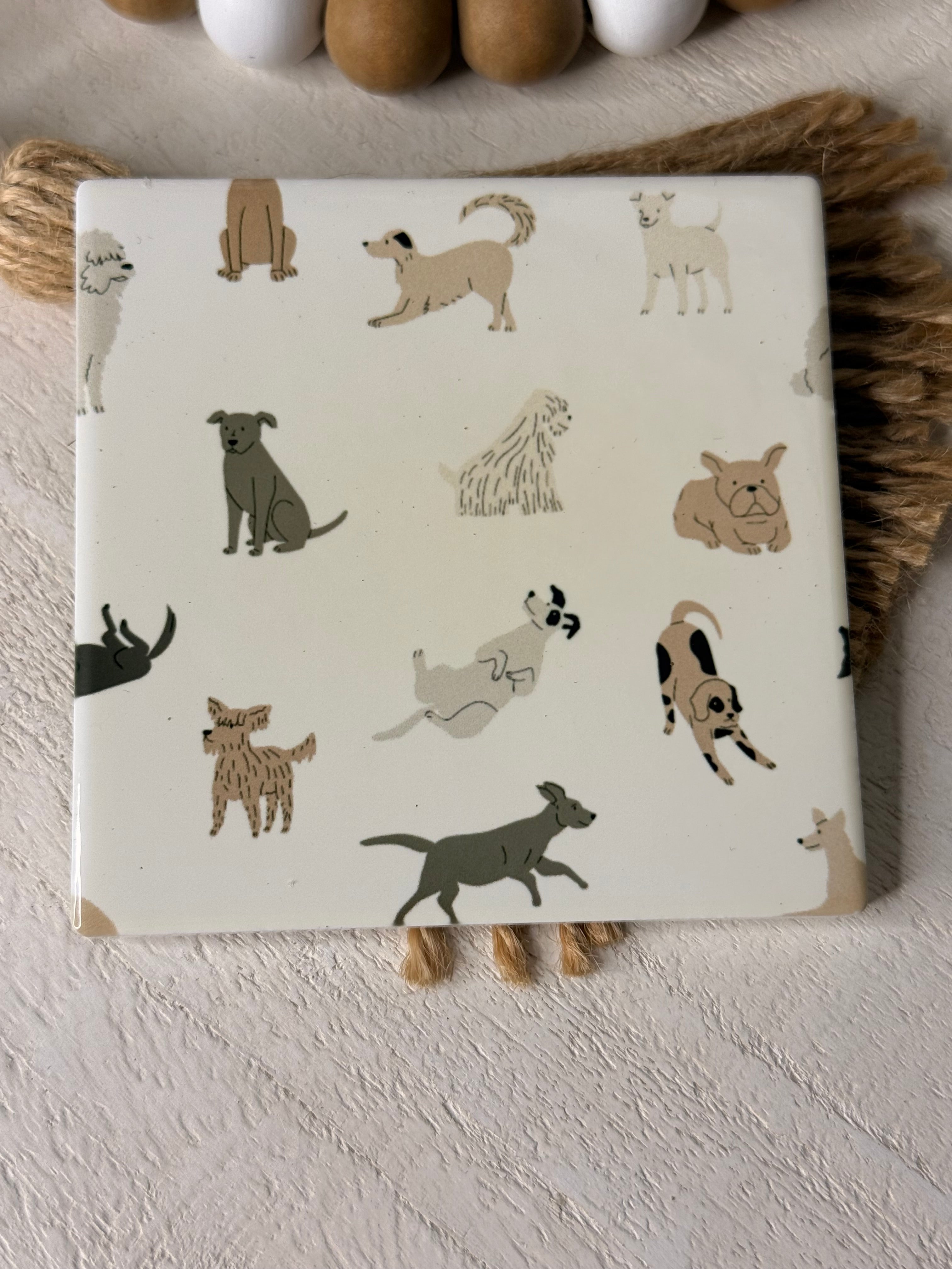 Dogs Ceramic Coaster