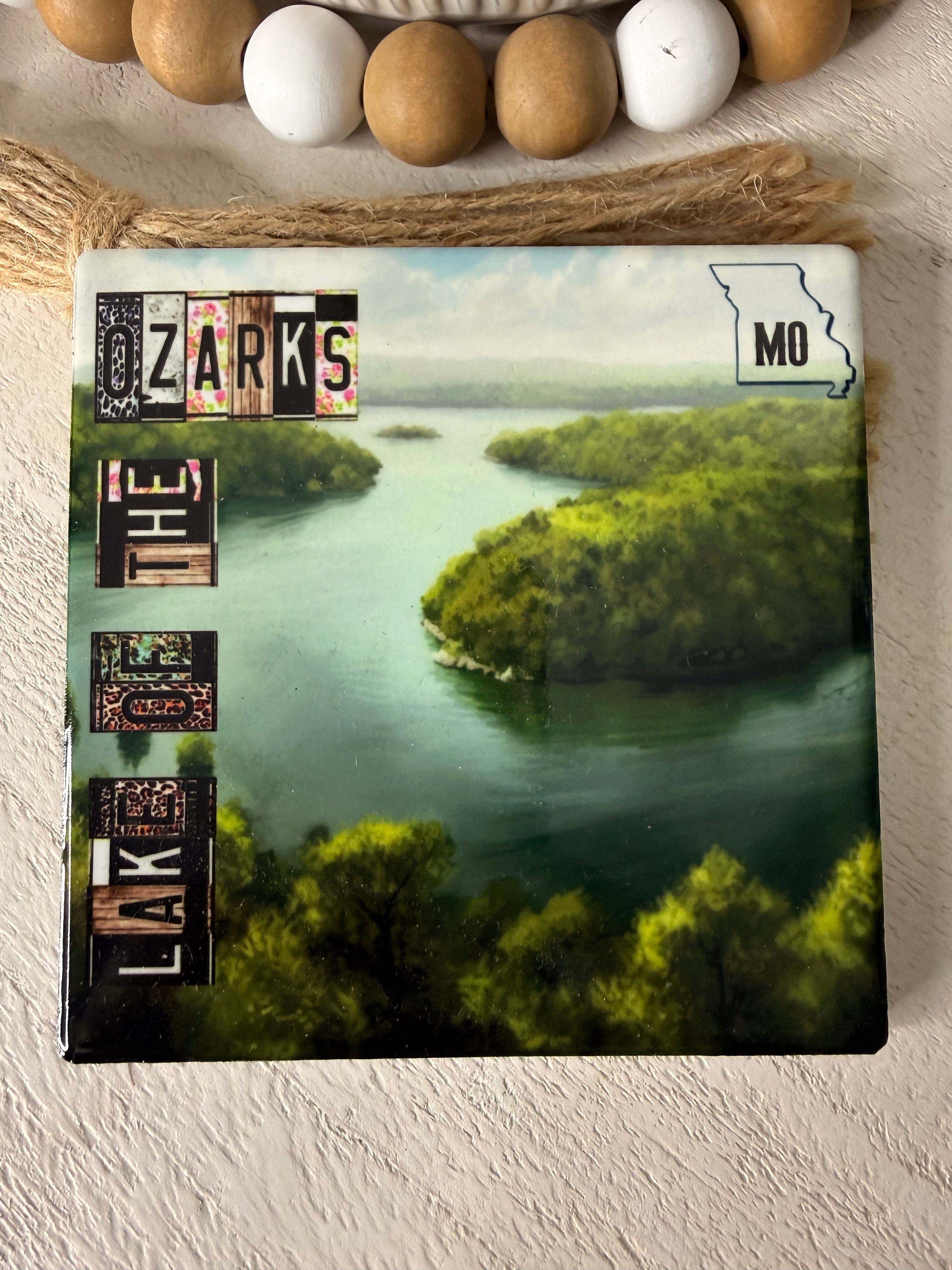 Missouri Lake of the Ozarks Ceramic Coaster