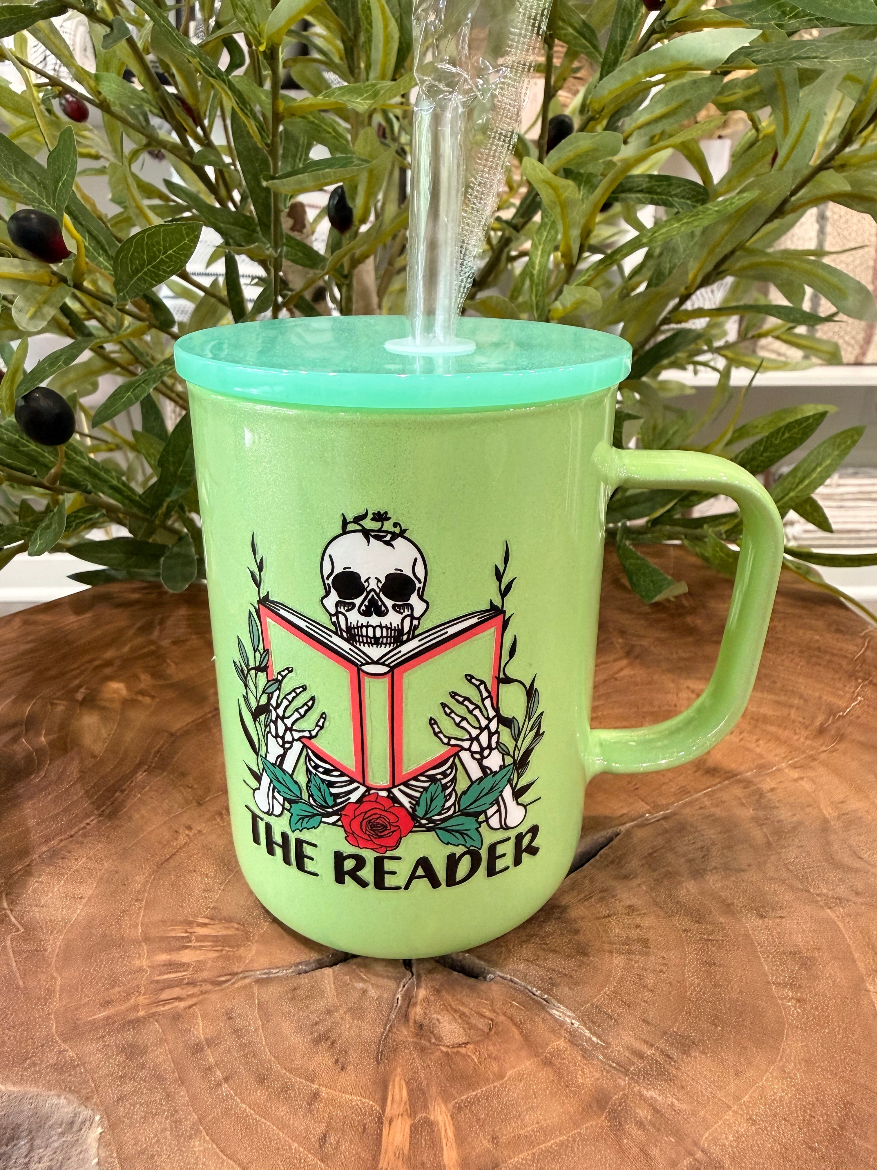 17 oz Glass Shimmer Mugs with Handle