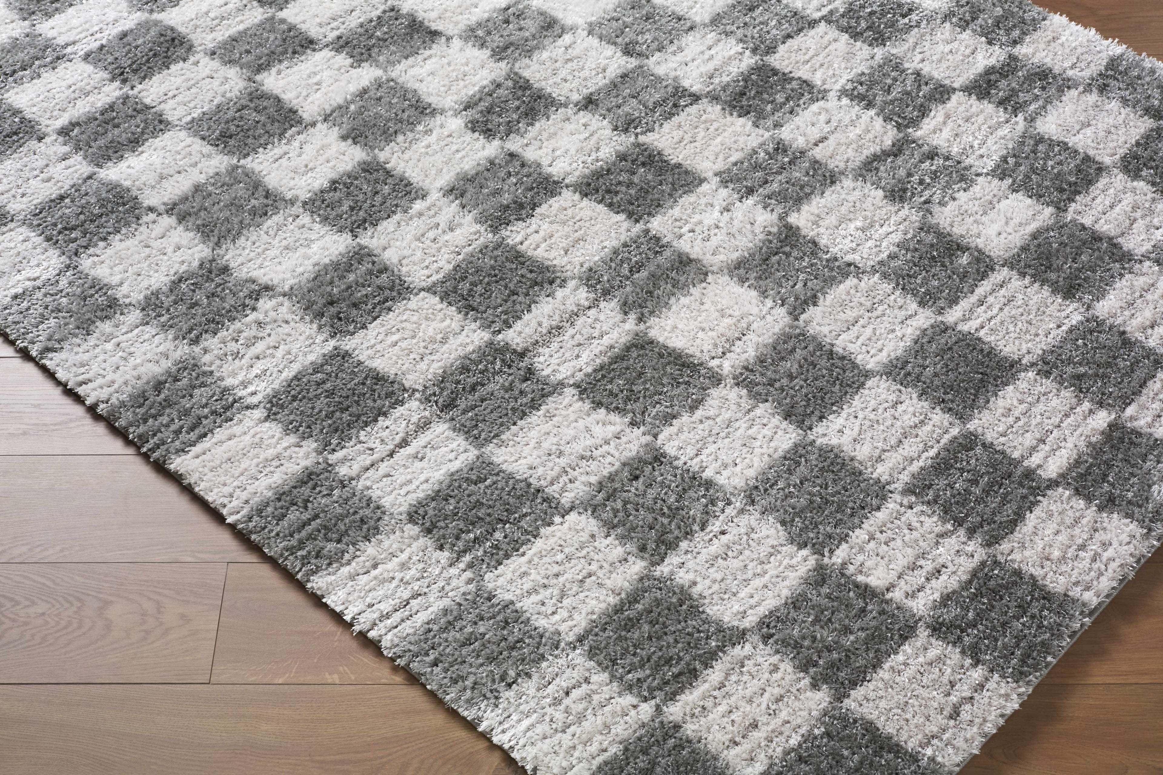 Belita Charcoal Luxe Shag Area Rug