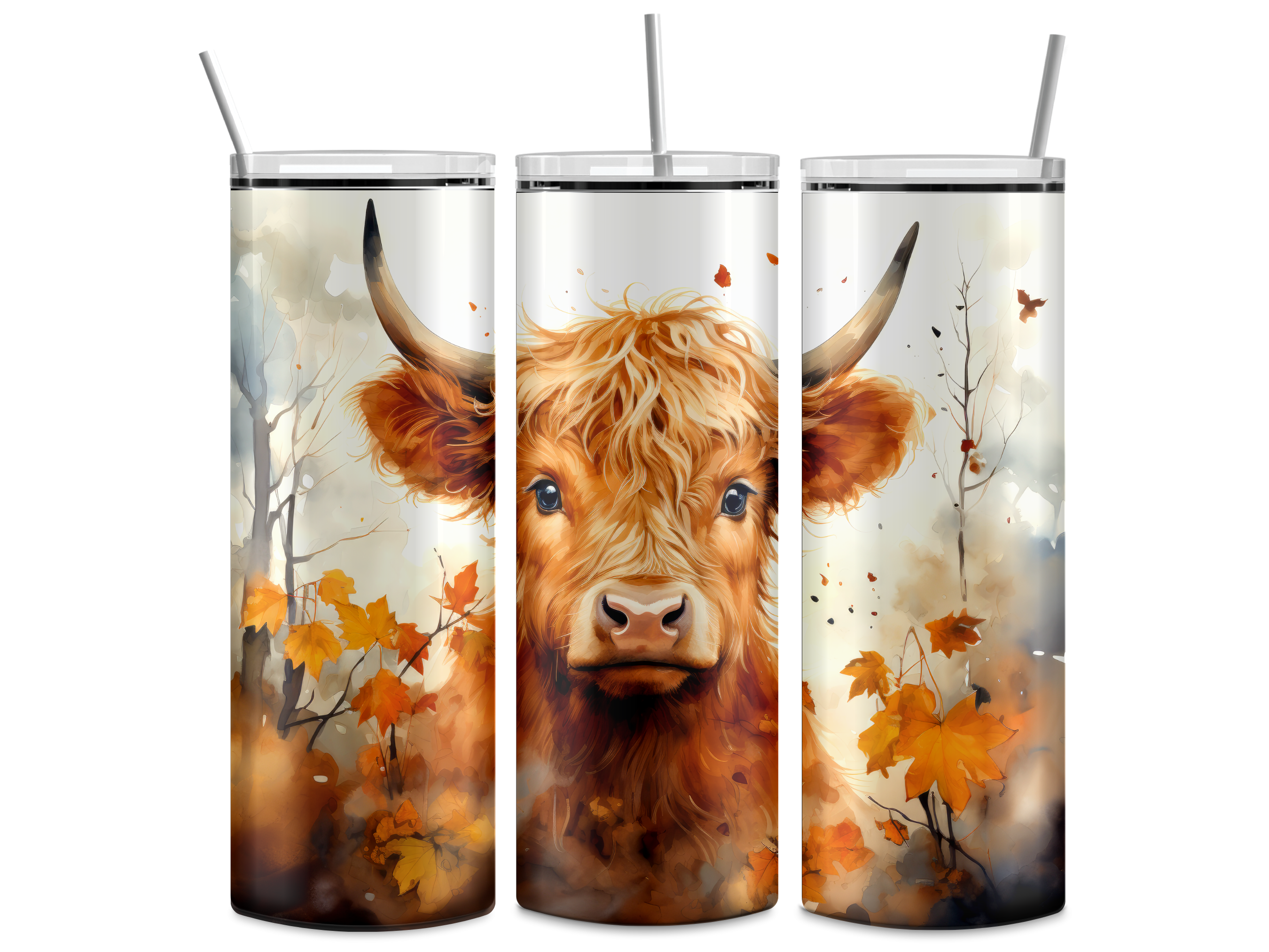 Highland Cow - Fall 20oz Skinny Tumbler