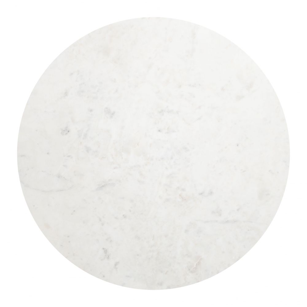 Bild White Marble Top Round Side Table