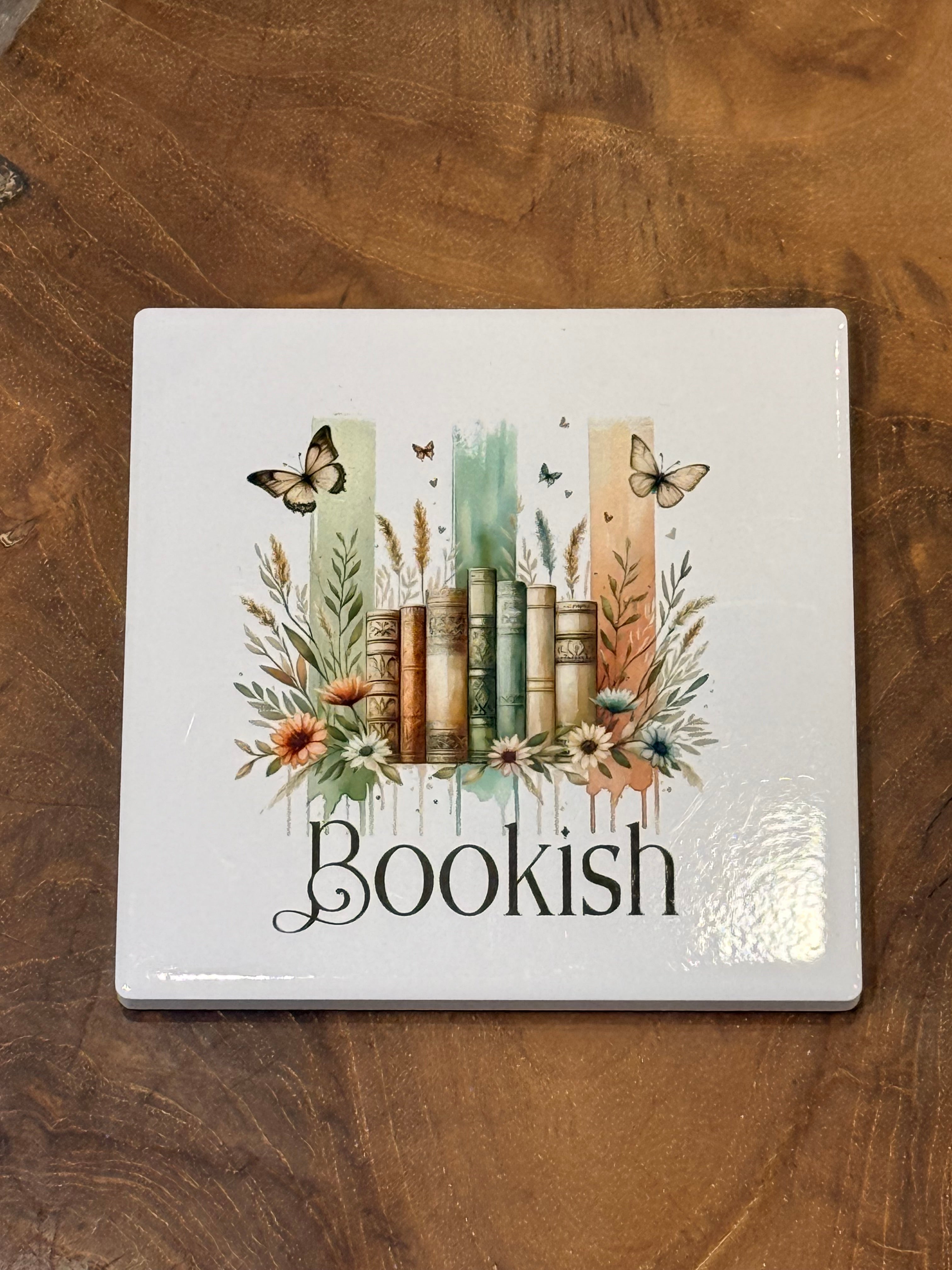 Bookish Ceramic Coaster