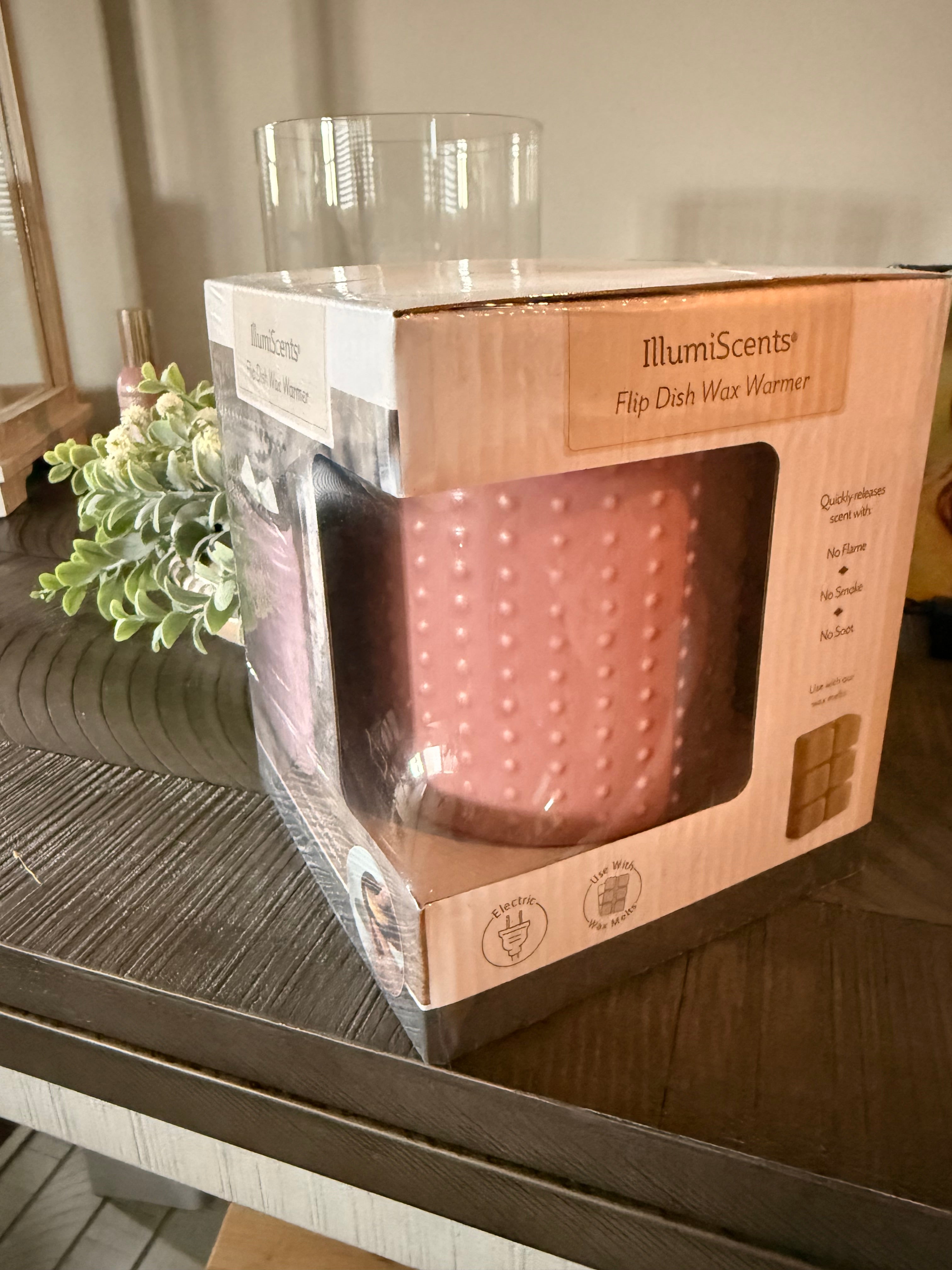 IllumiScents Flip Dish Wax Warmer + 2.5 oz Paris Nights Wax Melt + 2.5 oz Sunkissed Honeysuckles Wax Melt - Candle Warmers