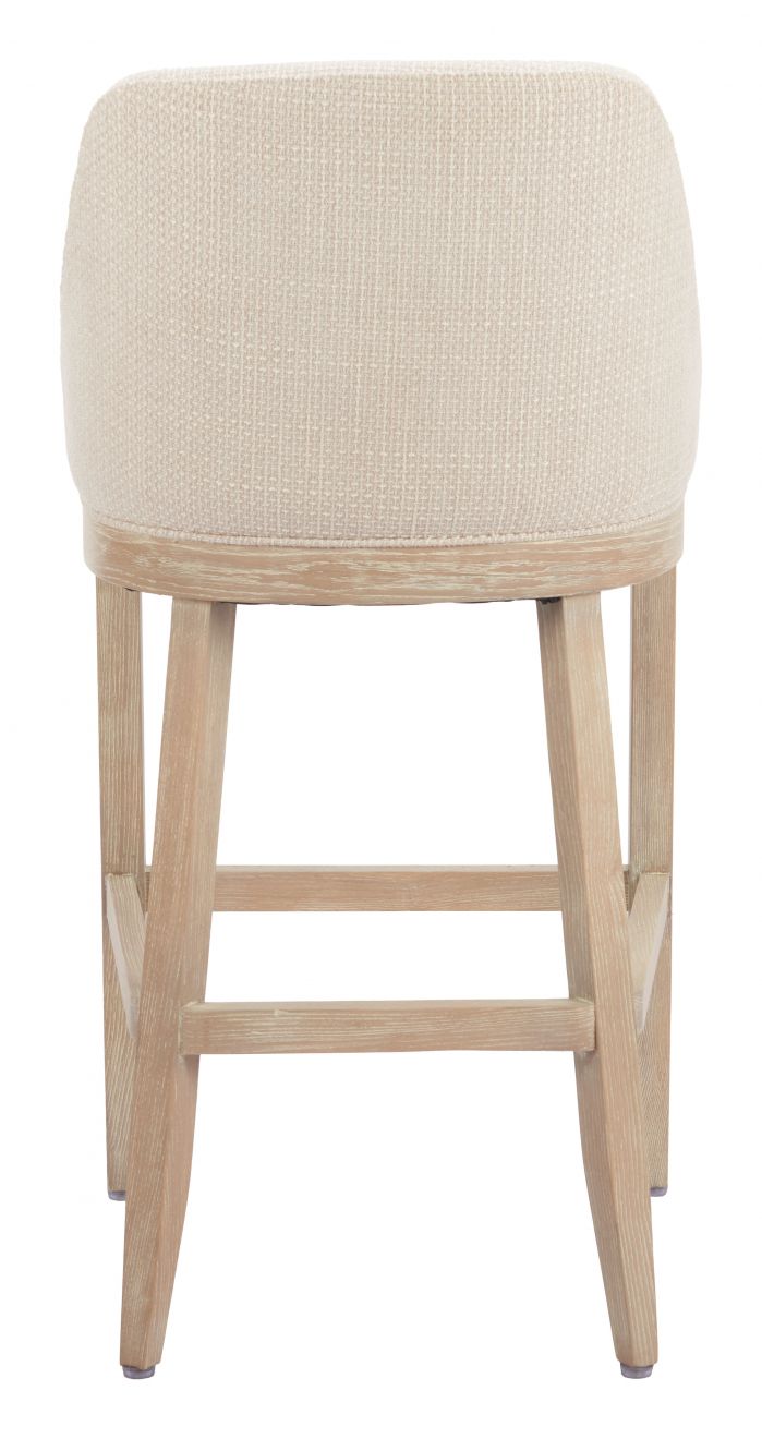 Calmo Textured Fabric Barstool Beige