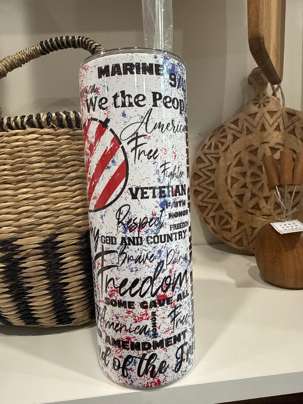 Patriotic Collage 20oz Skinny Tumbler