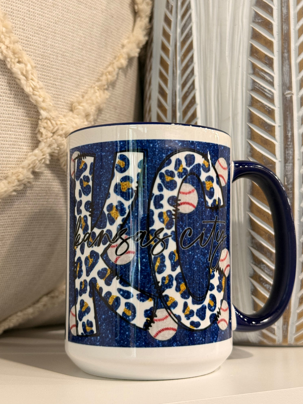 KC Royals Blue Glitter Coffee Mug