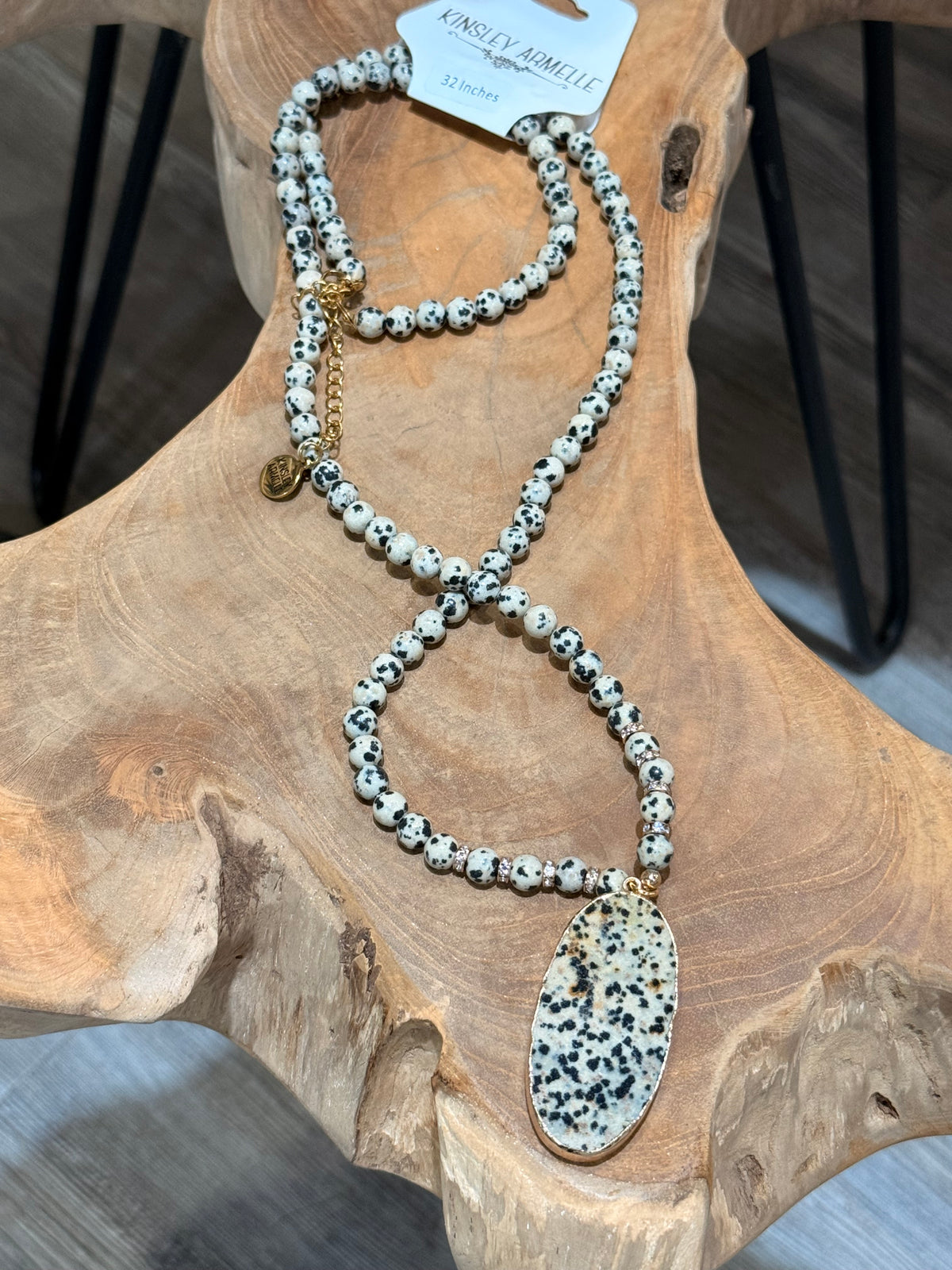 Kinsley Armelle Montana Collection Speckle Beaded Necklace 32”