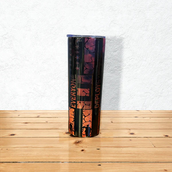 R.E.D. Remember Everyone Deloyed Military 20oz Skinny Tumbler