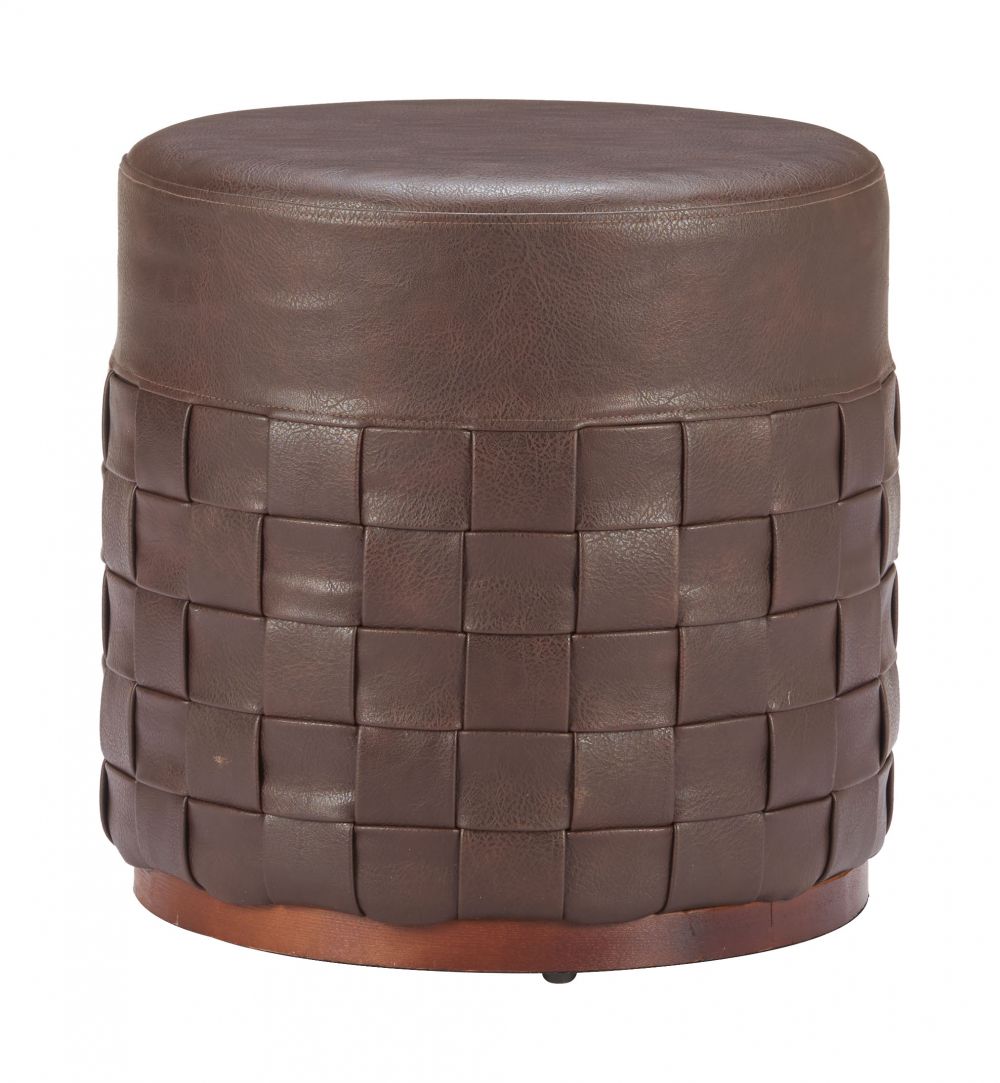 Filo Faux Leather Ottoman